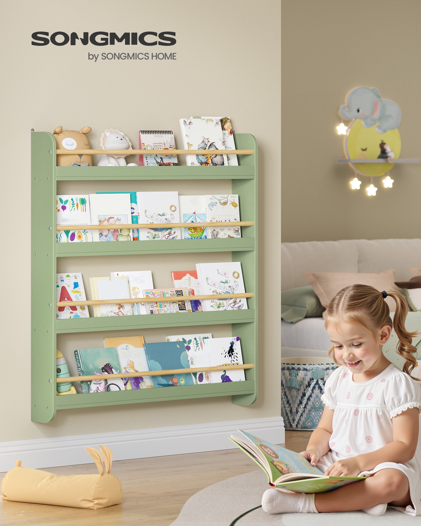 SONGMICS Spielzeugtruhe Bücherregal Kinder