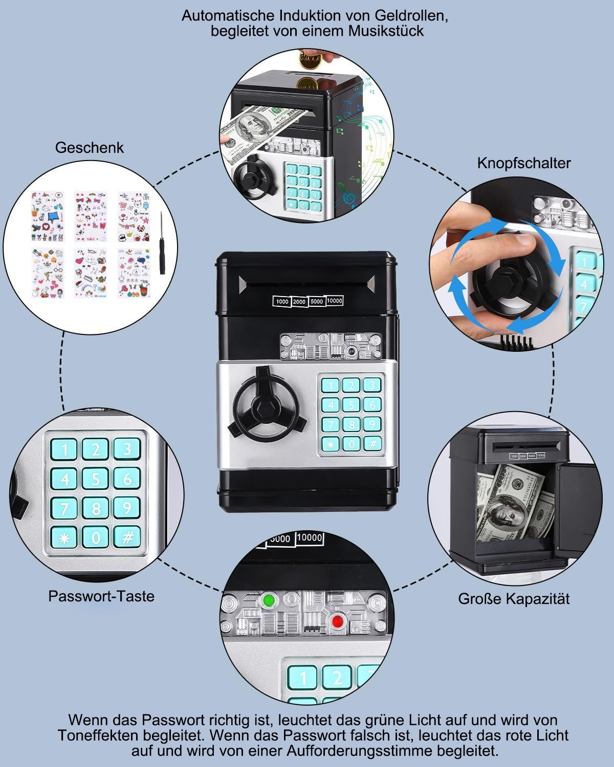 SinLaw Spardose Elektronische Kassenkasten-Safe, digitale Bank-Kassenkasten günstig online kaufen