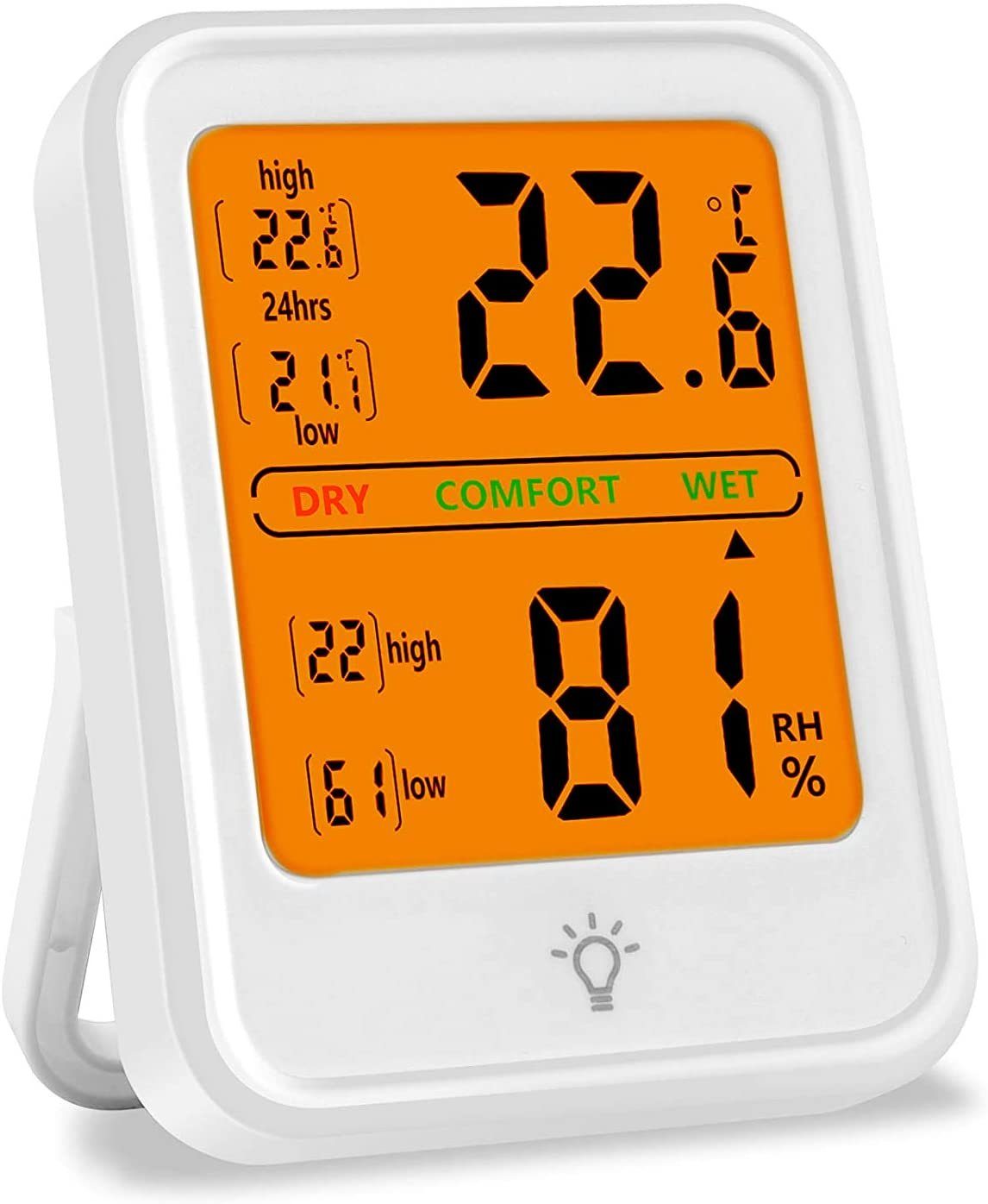 Haiaveng Raumthermometer Digitales Thermometer Klima Raumthermometer für Monitor Raumklimakontrolle Thermo-Hygrometer