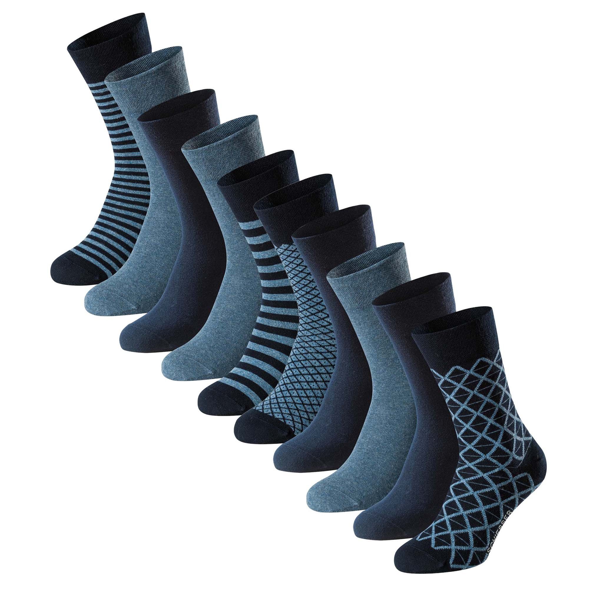 Kurzsocken Herren Socken 10er Pack Baumwolle Bluebird 10P