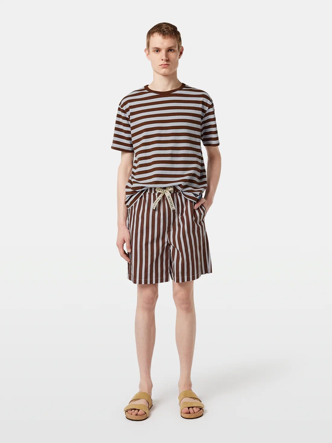 Scotch & Soda Shorts Fave - relaxed fit striped poplin bermuda short