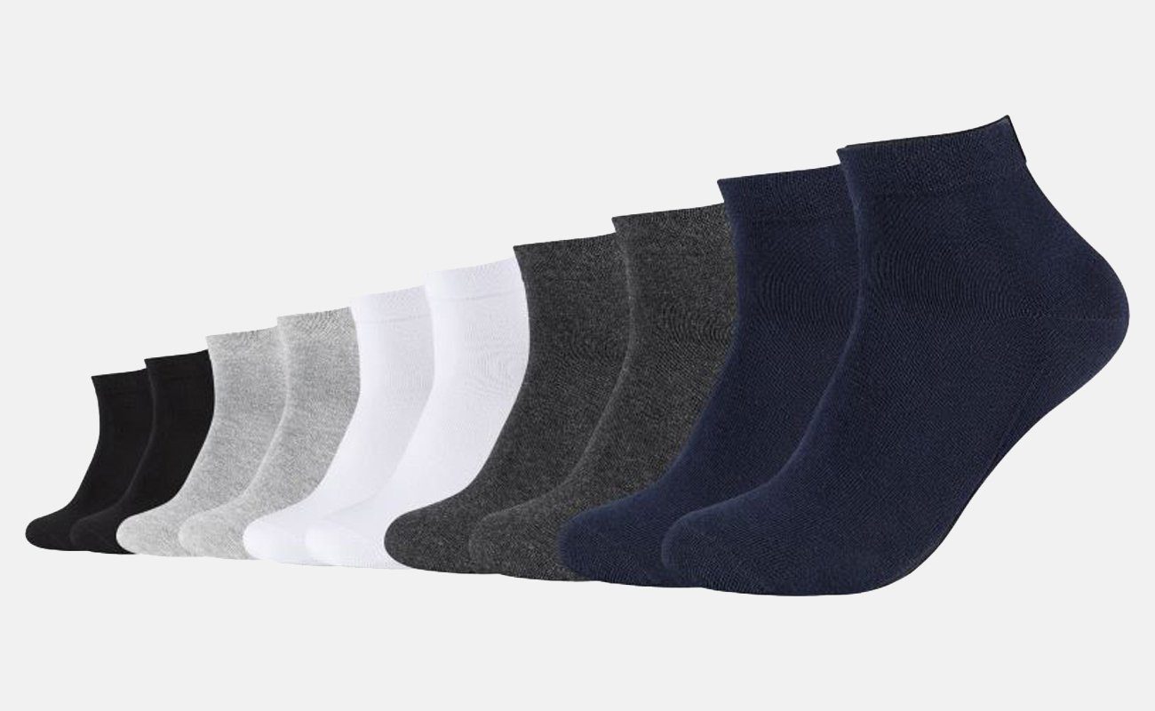 Camano Kurzsocken Unisex Socken Ca-Soft Organic Cotton Quarter (10-Paar) Regularsocken aus pflegeleichter Baumwollmischung