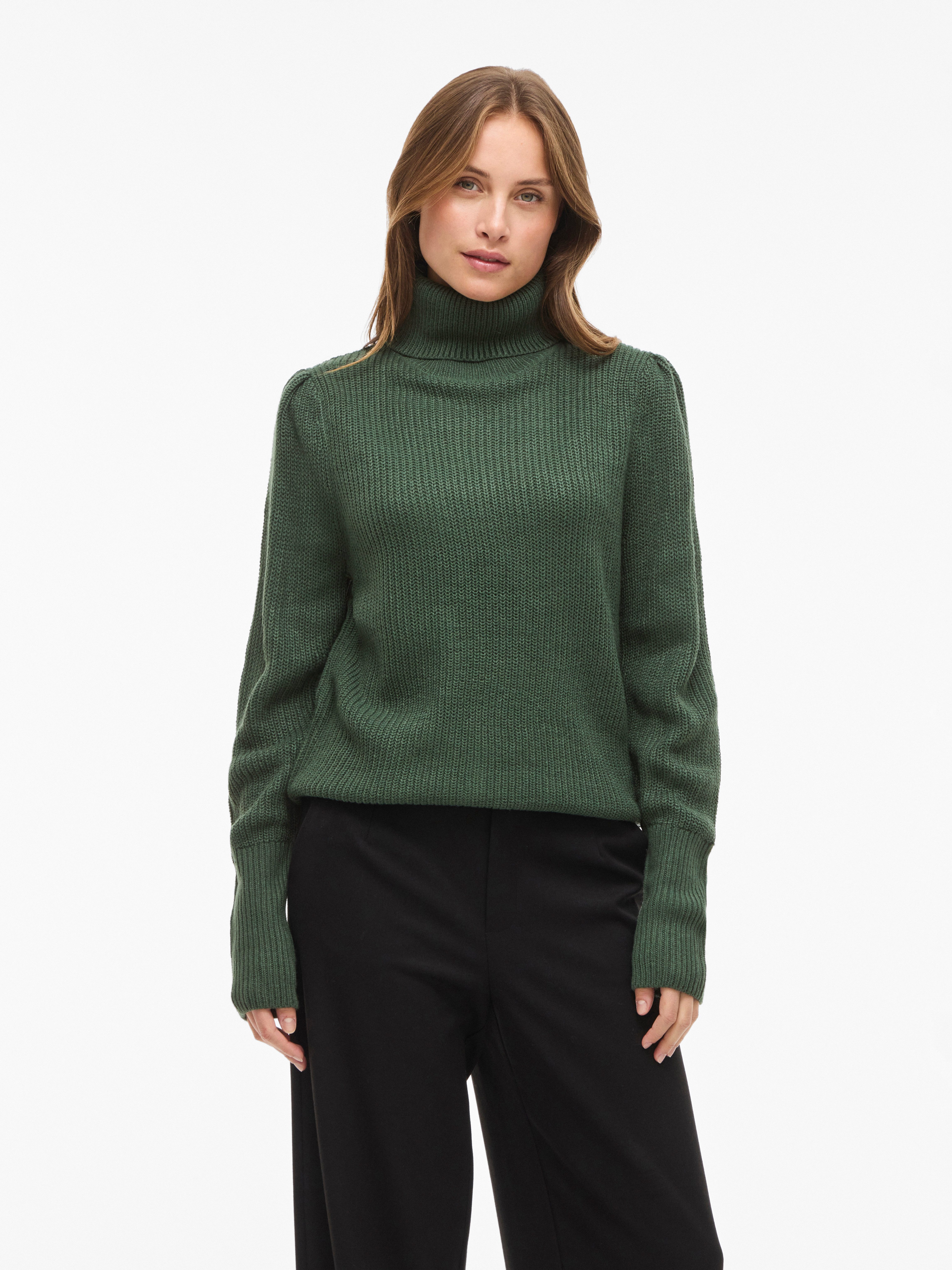 Vila Rollkragenpullover VILOU NEW ROLLNECK L/S KNIT TOP - NOOS Kunstfaser, regular fit