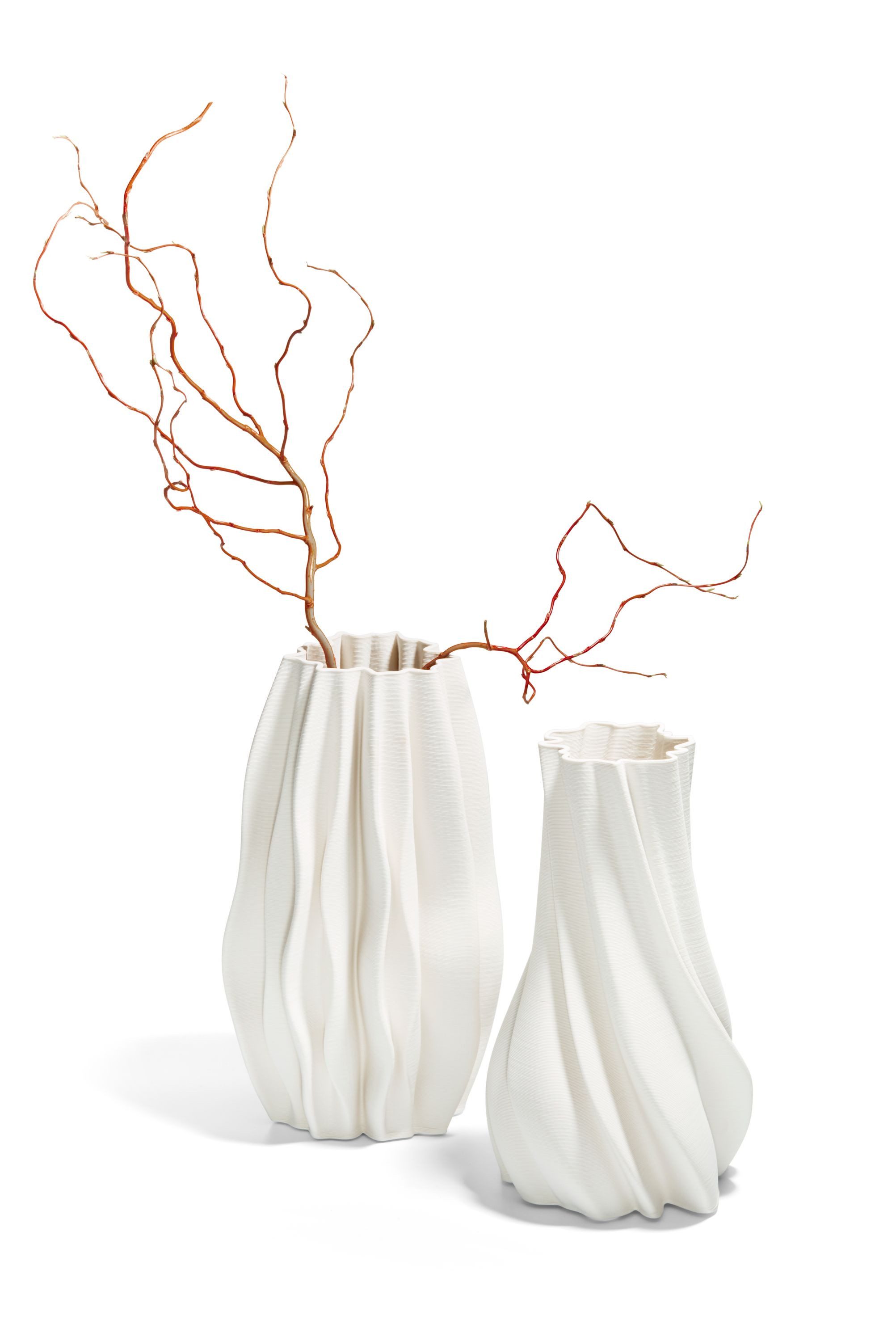 PHILIPPI Dekovase, Keramik, 3D Druck, 30 cm (h)