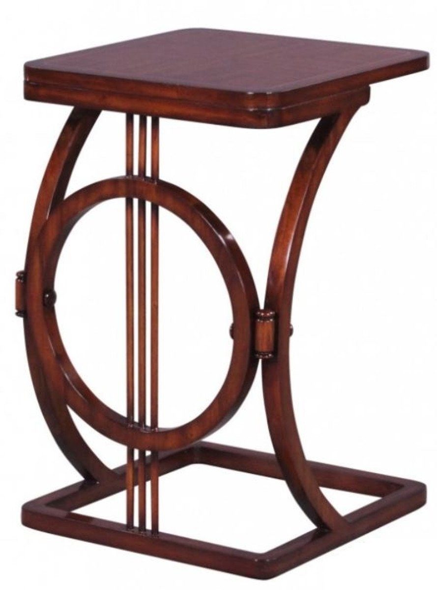 Casa Padrino Beistelltisch Art Deco Mahagoni Snack Tisch / Beistelltisch Braun 40 x 40 x H. 62 cm - Luxus Möbel