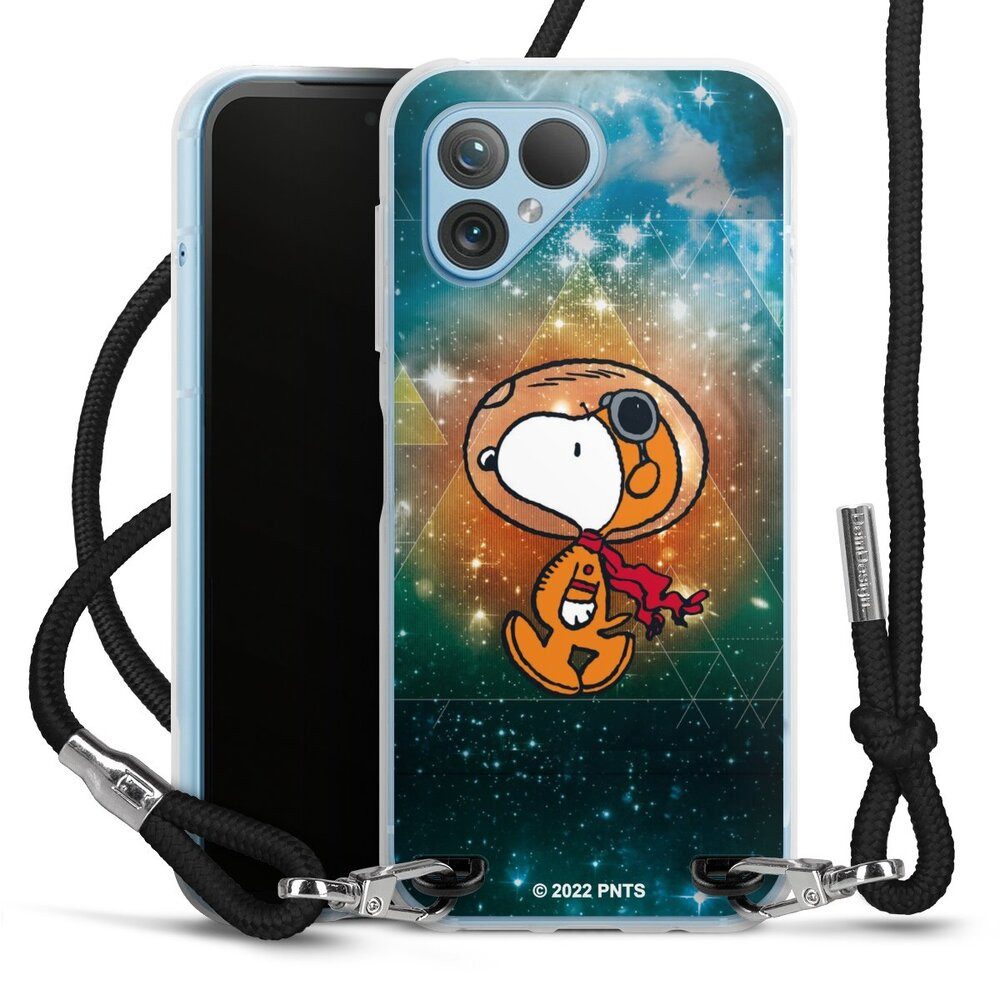 DeinDesign Handyhülle Snoopy Astronaut Offizielles Lizenzprodukt, Fairphone 5 Handykette Hülle mit Band Case zum Umhängen