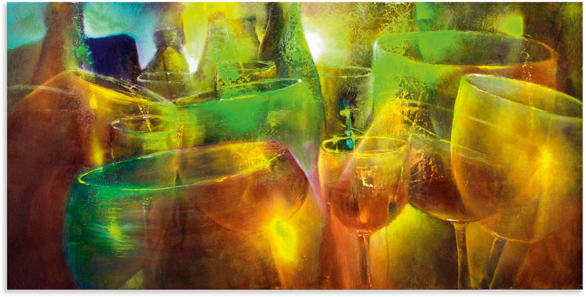 Artland Wandbild Zu später Stunde, Getränke (1 St), als Alubild, Leinwandbild, Wandaufkleber oder Poster in versch. Größen