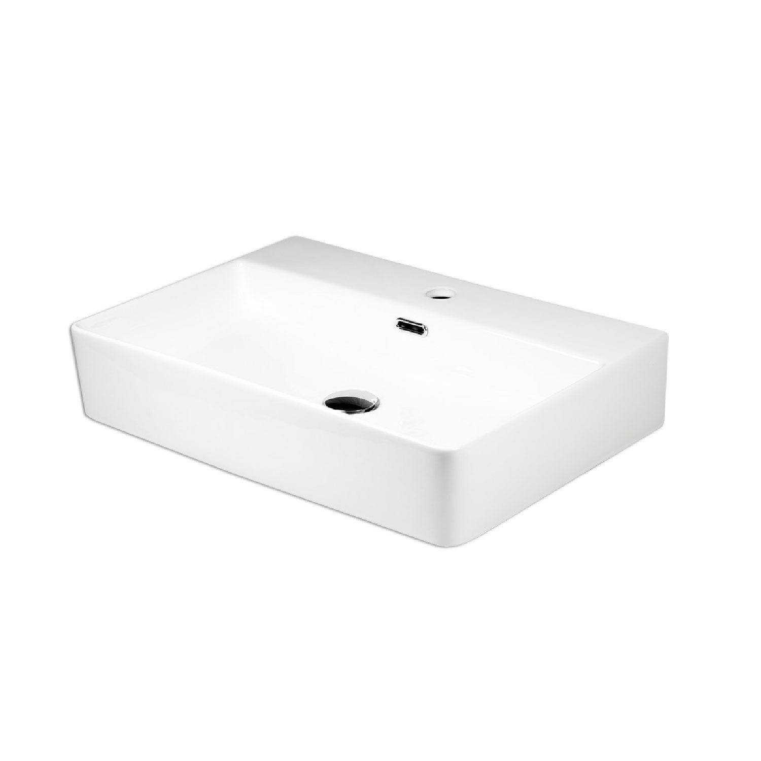 Stabilo Sanitär Waschbecken Waschbecken Keramik rechteckig 600 x 420 x 130 günstig online kaufen