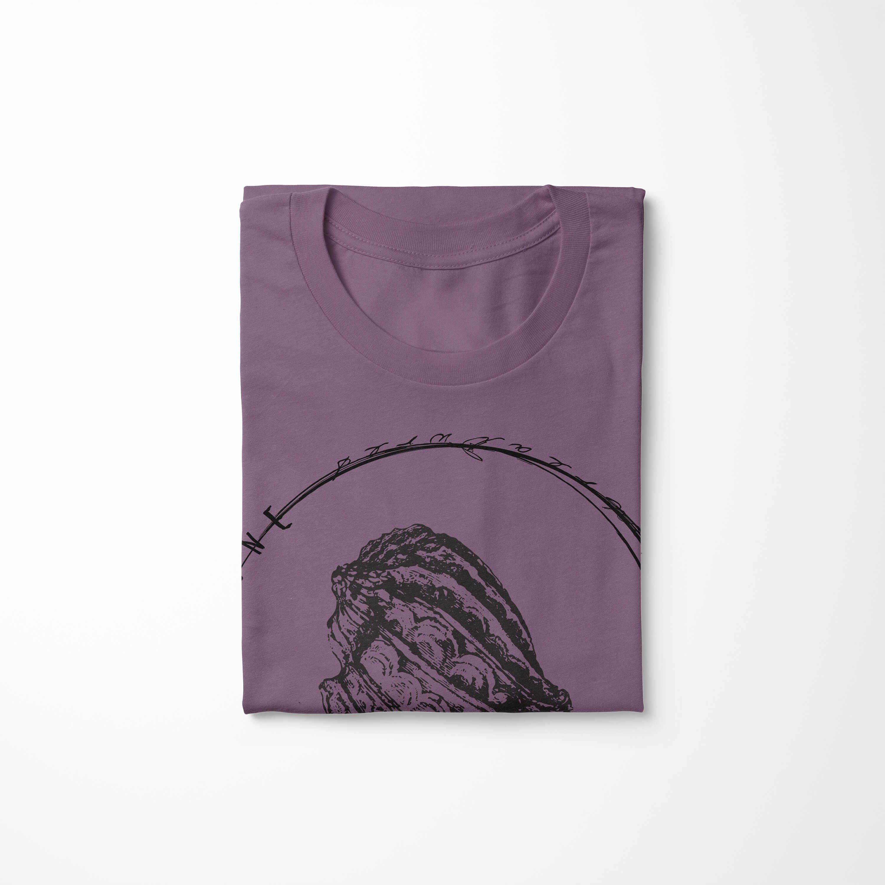 Sinus Art T-Shirt T-Shirt Tiefsee sportlicher Schnitt / und Fische Struktur Sea feine Creatures, - Sea Shiraz 072 Serie