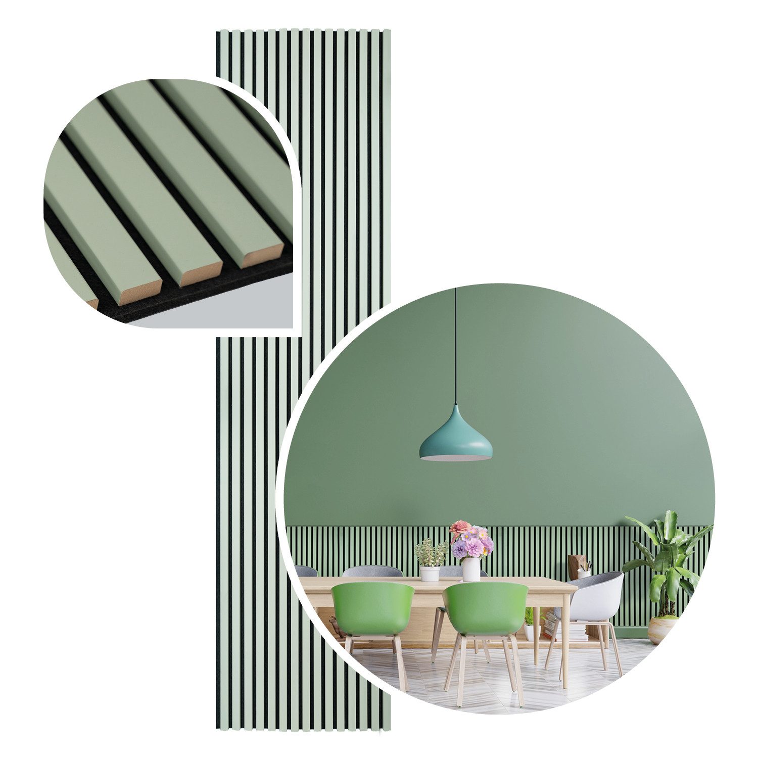 LP projekt Akustikplatte Effektive Wandpaneele für ruhige Räume & moderne Raumgestaltung, (Verfügbar in Breiten 120–300 cm und Длинаn 40/60 cm), Schallabsorbierende Wandverkleidung für Home Office & Wohnzimmer