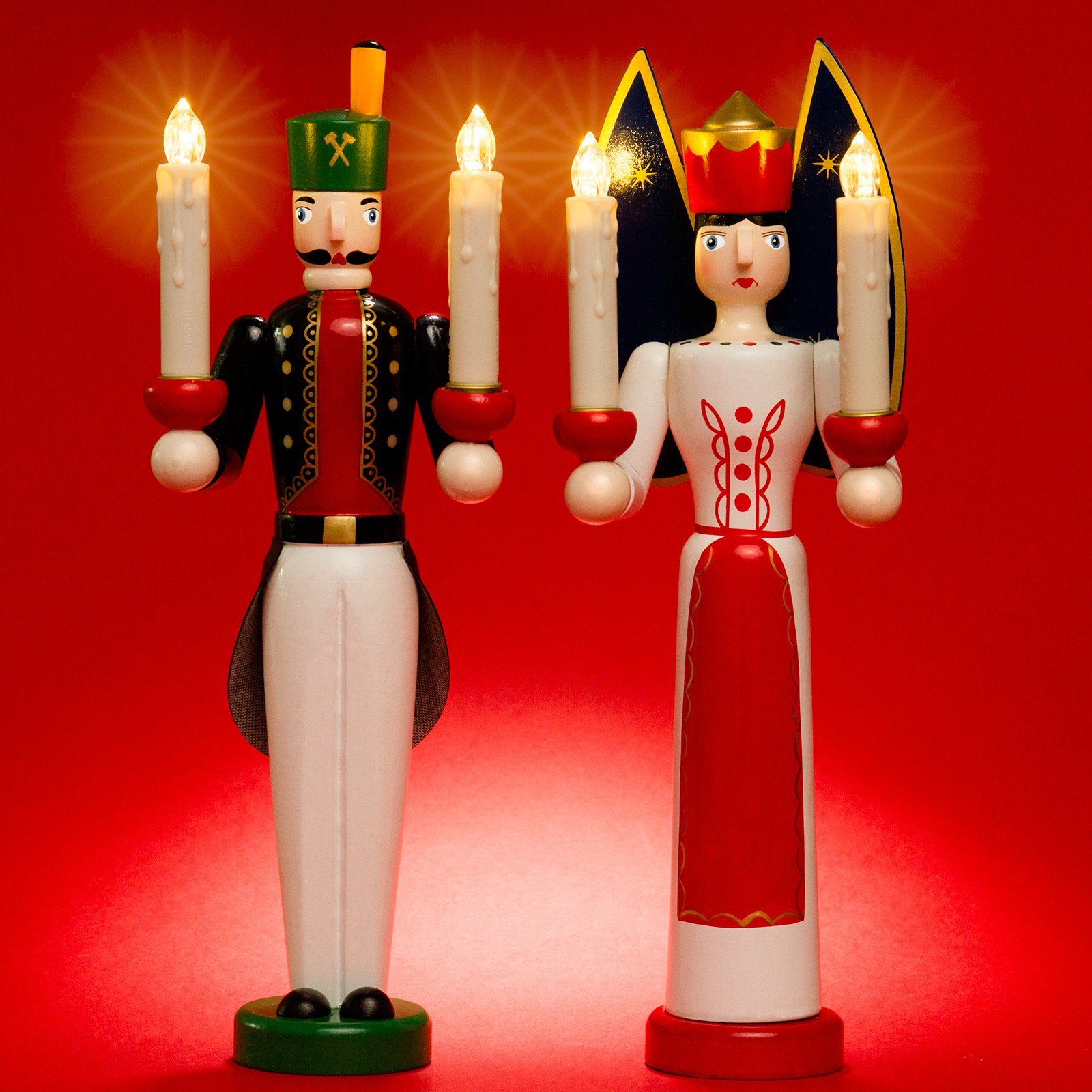 SIKORA Weihnachtsfigur EB-A-LED Engel und Bergmann günstig online kaufen