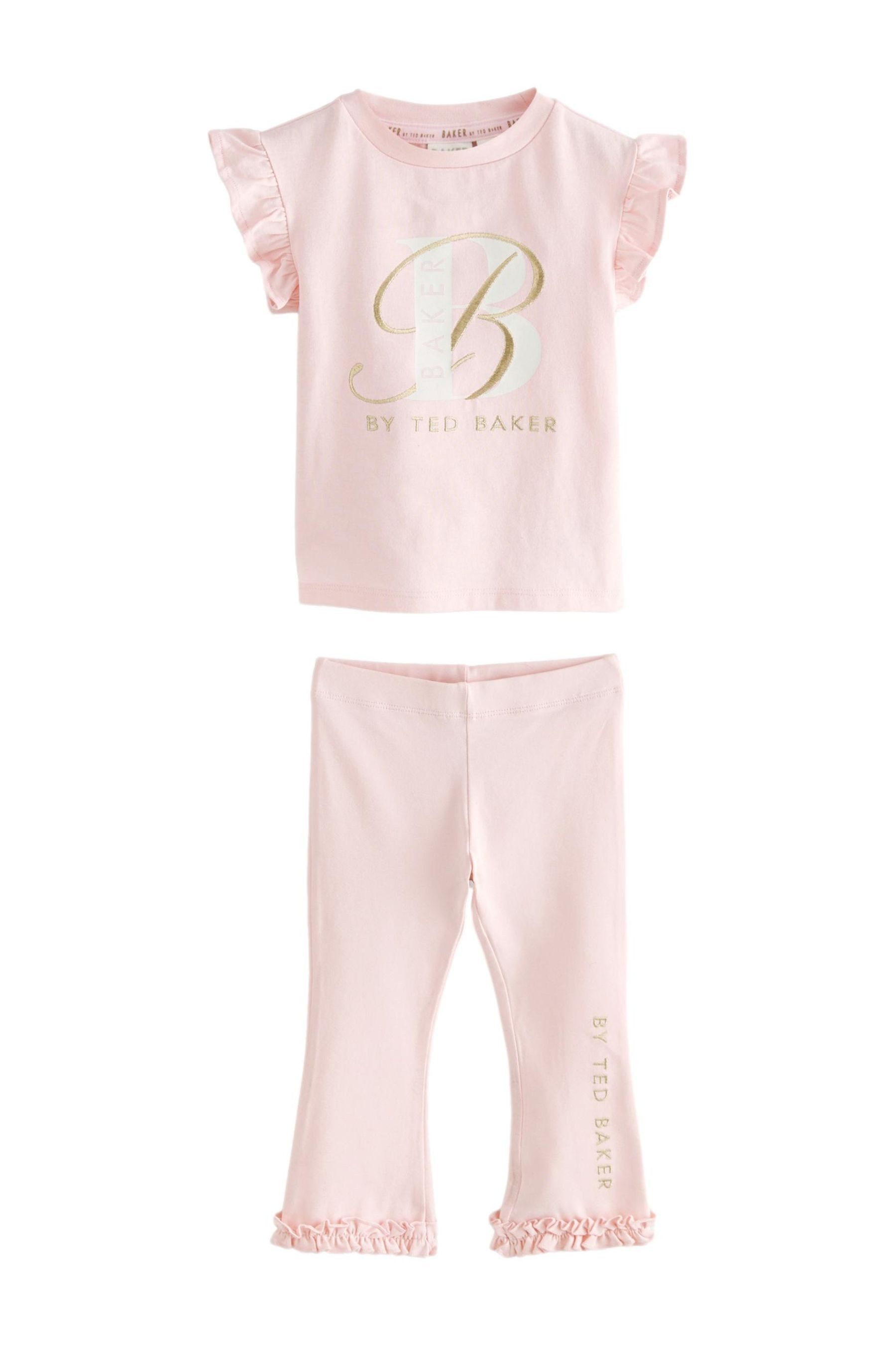 Top & Leggings Baker by Ted Baker gerüschtes T-Shirt + Schlaghose