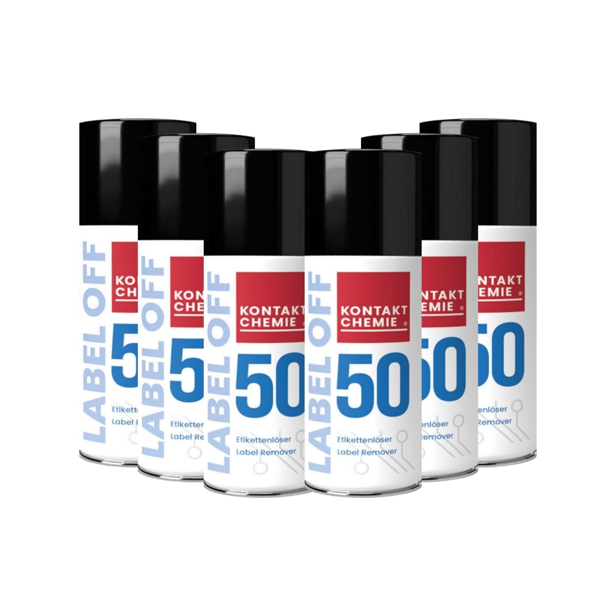 KONTAKT CHEMIE Etikett 6 Stück Etikettenlöser, LABEL OFF 50, je 200ml