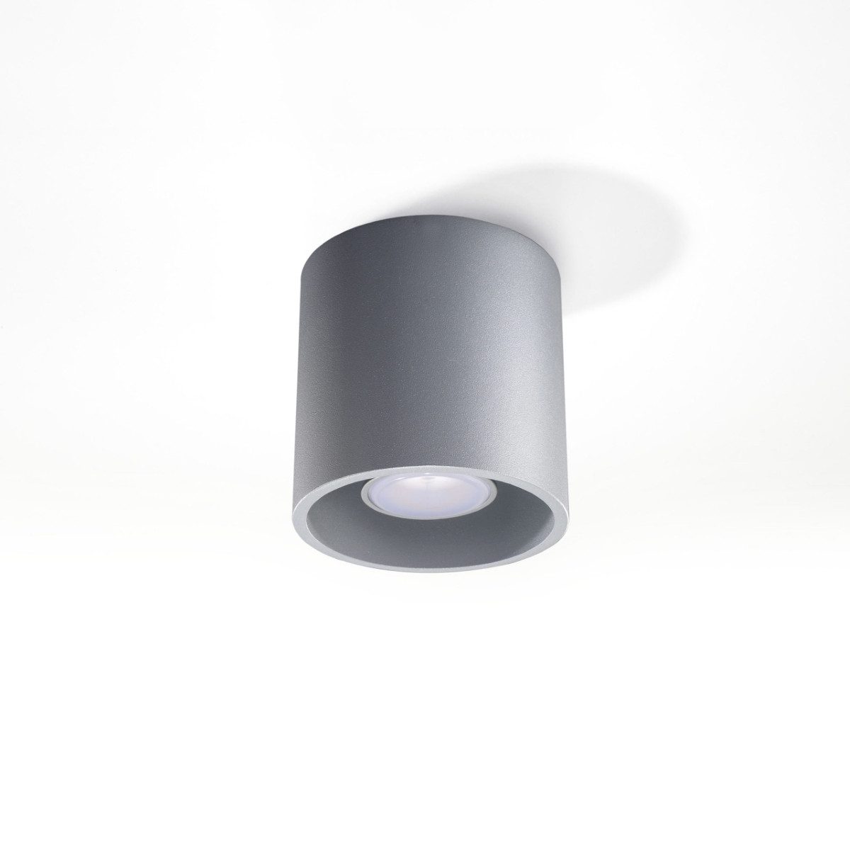 SOLLUX lighting Deckenleuchte Deckenleuchte Orbis 1 Grau, Nicht enthalten