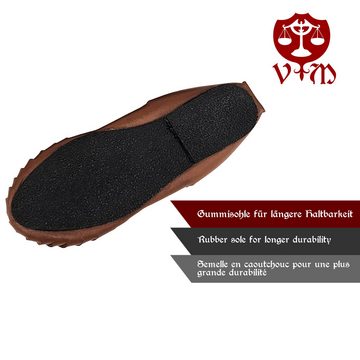 Vehi Mercatus Ritter-Kostüm Mittelalter Bundschuhe Braun mit Gummisohle 30/31