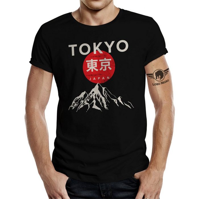 LOBO NEGRO® T-Shirt für Japan Samurai Tokio Kampfsport Fans: Tokyo