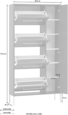 welltime Schuhschrank Kent Breite 88,4 cm, made in Germany