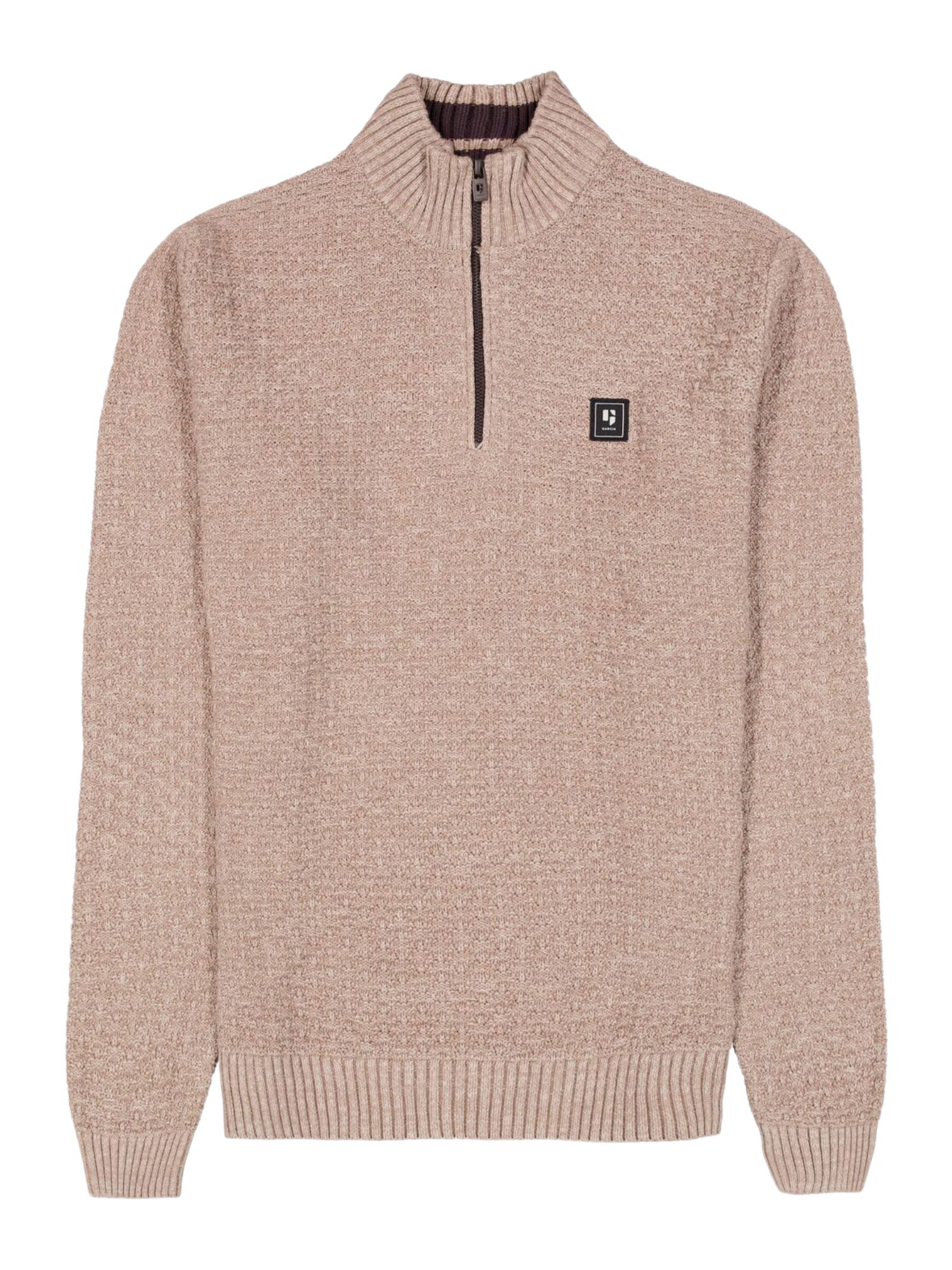 Garcia Strickpullover Freizeit,Baumwolle,Strukturiert,Stehkragen,Langarm,Regular Fit