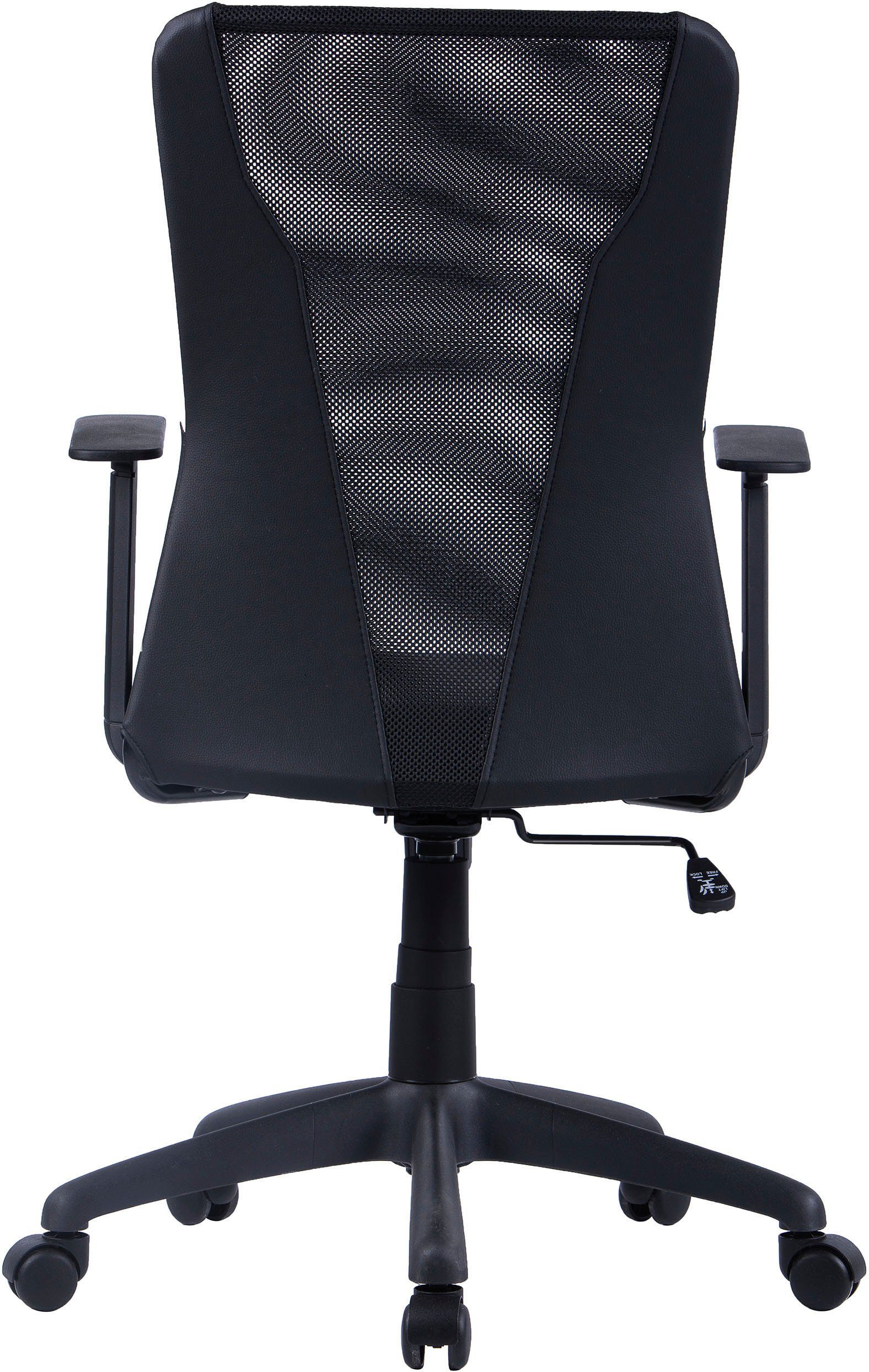 weiß byLIVING / | schwarz Flash / schwarz St), Drehstuhl Rückenlehne weiß atmungsaktiver Bürostuhl mit (1 moderner
