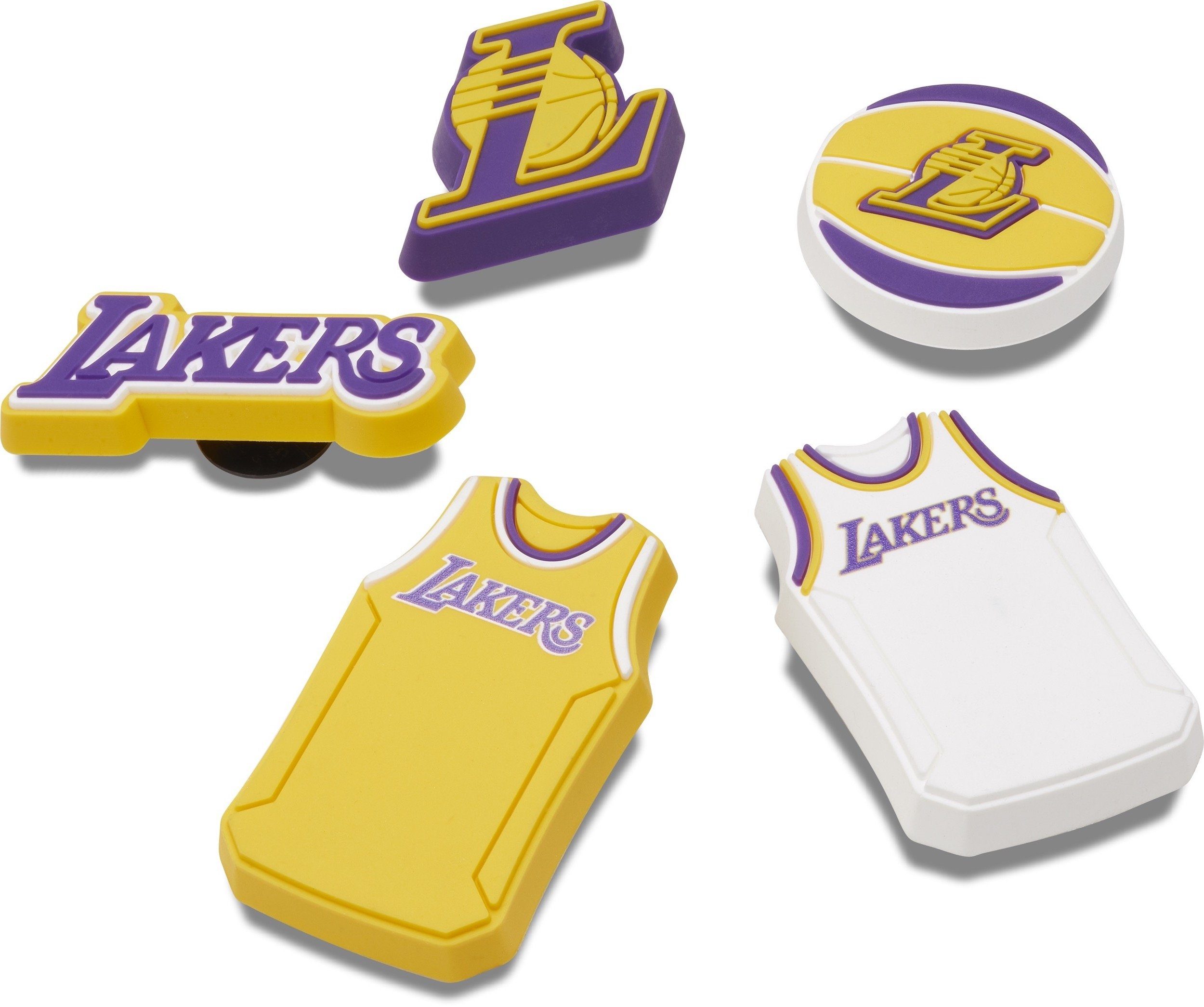 zum Spielzeug. 3 Jibbitz™ 5-tlg., Lakers Crocs NBA Kein für geeignet), Schuhanstecker Anstecken Los Angeles (Set, unter Nicht Jahren Kinder