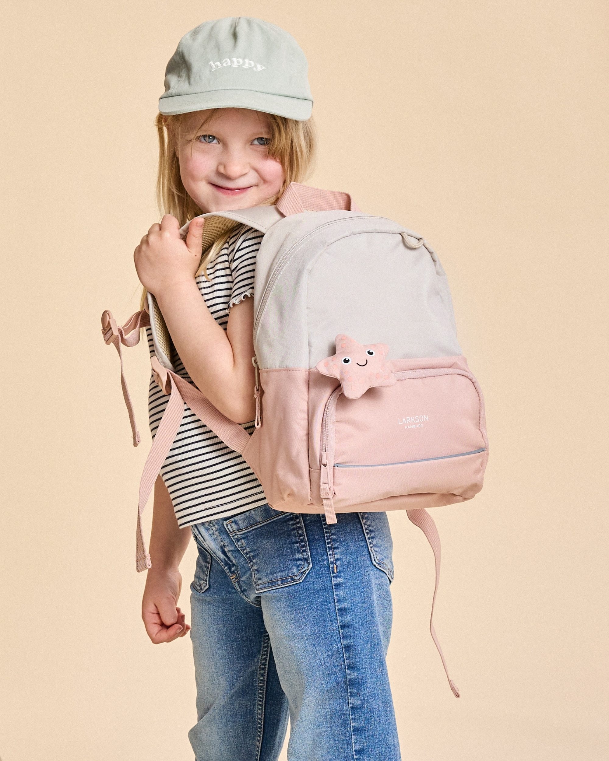 LARKSON Kinderrucksack Knut Rucksack für Mädchen & Jungen, Kleiner Kinderrucksack mit Brustgurt