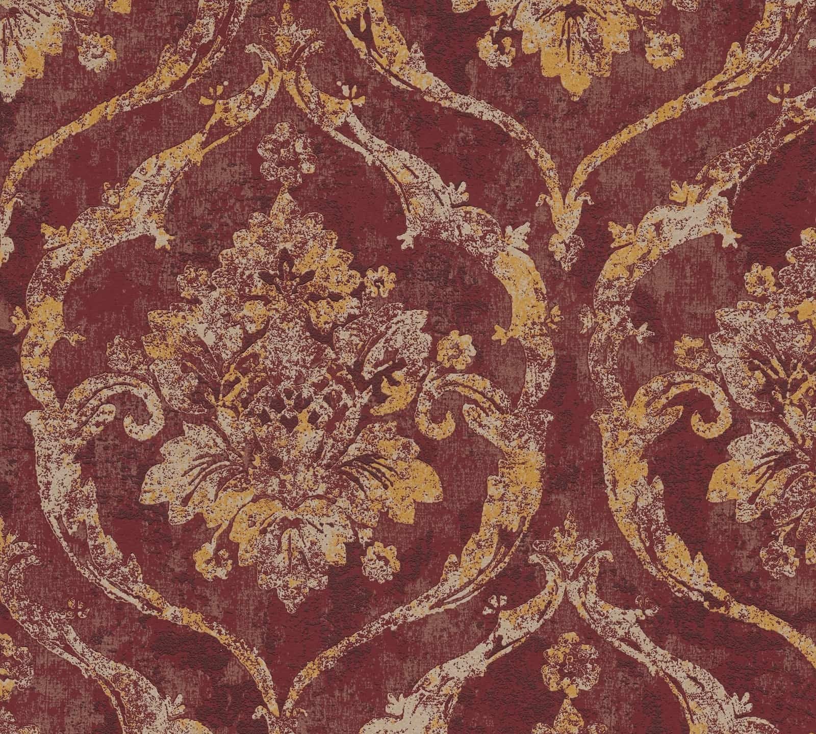 A.S. Création Vliestapete Barock Motiv Ornamente Damast Rot Gold Metallic 79019-3