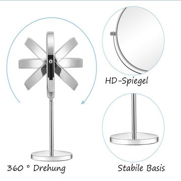 Lubgitsr Kosmetikspiegel Kosmetikspiegel 10-Fach Vergrößerung Schminkspiegel 360 ° Schwenkbar (1-St)