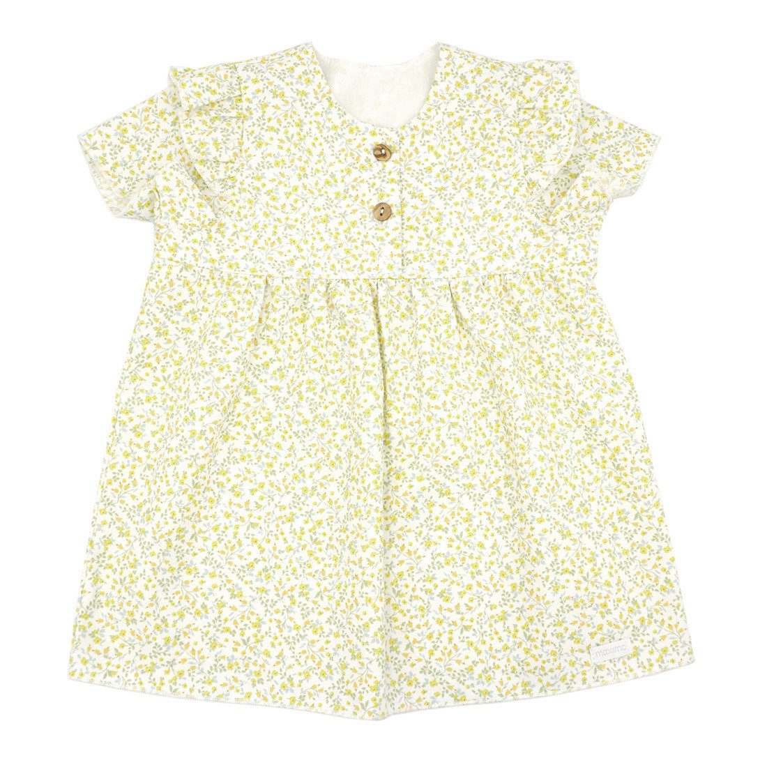 MAXIMO Sommerkleid BABY GIRL-Kleid, Blümchenstoff Rüschenärmel (1-tlg)