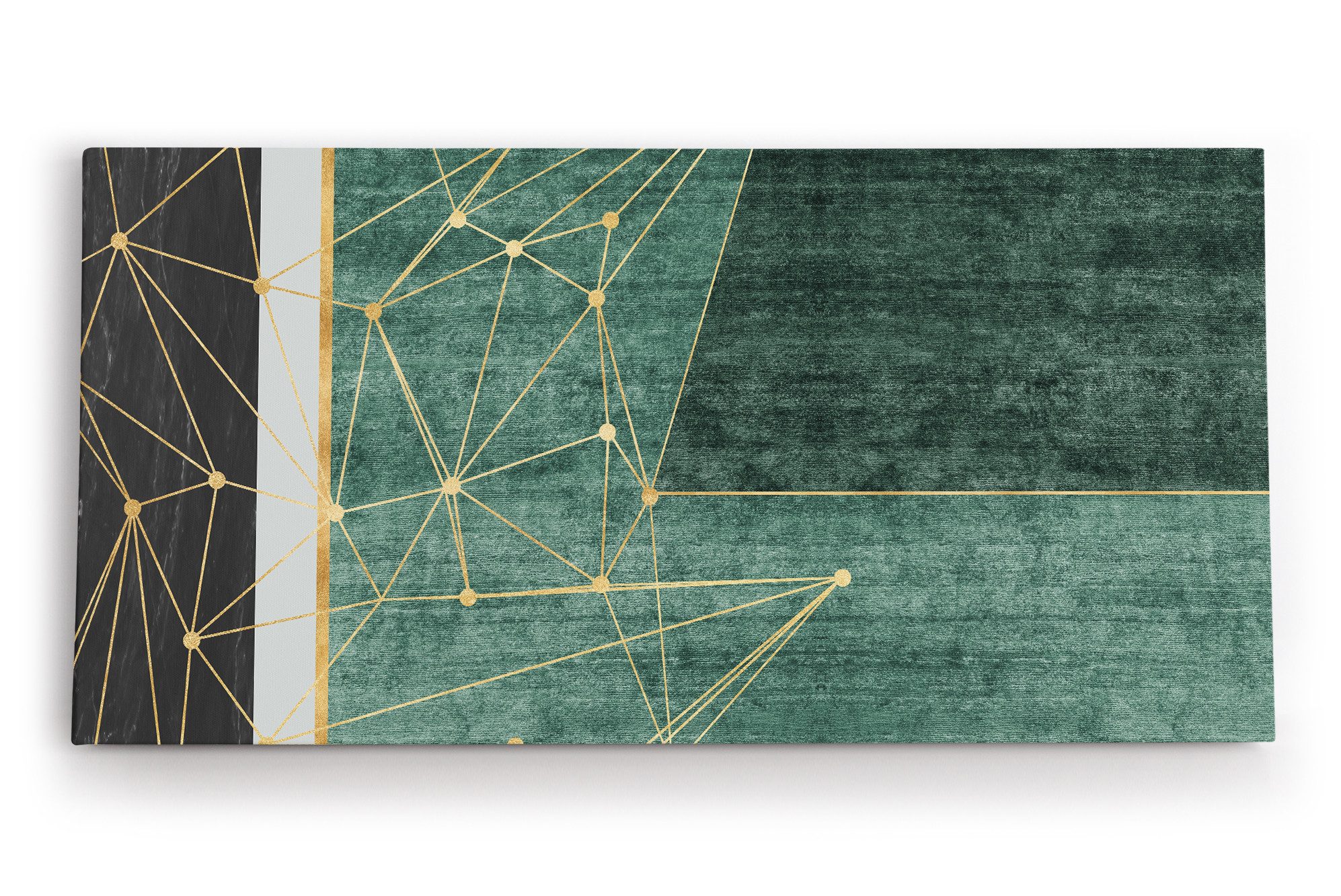 Leinwandbild Geometrische Kunst Grau Modern Kunstvoll