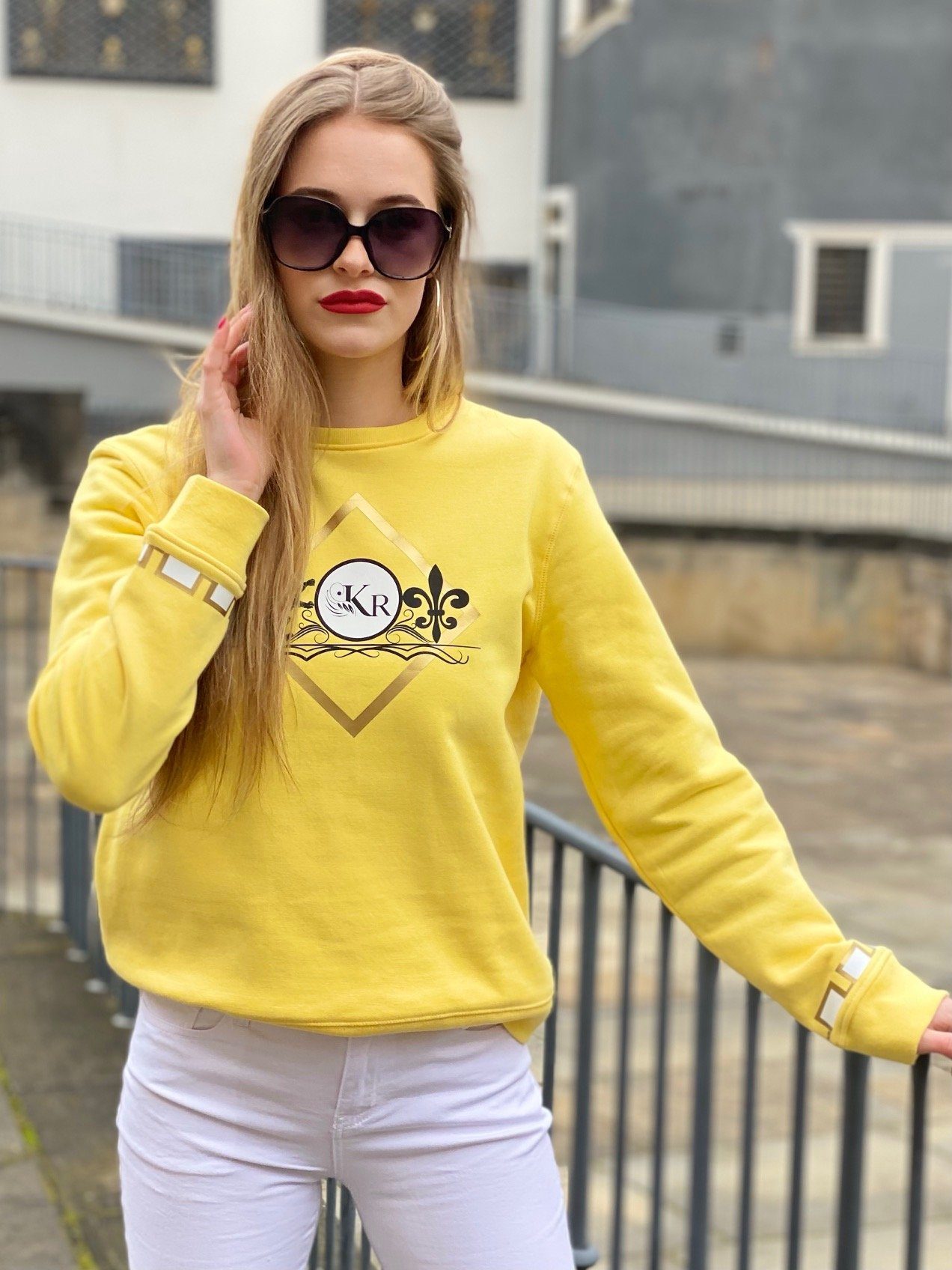 100% Fizz KR-Industries Baumwolle Sweat Rundhalspullover Sun