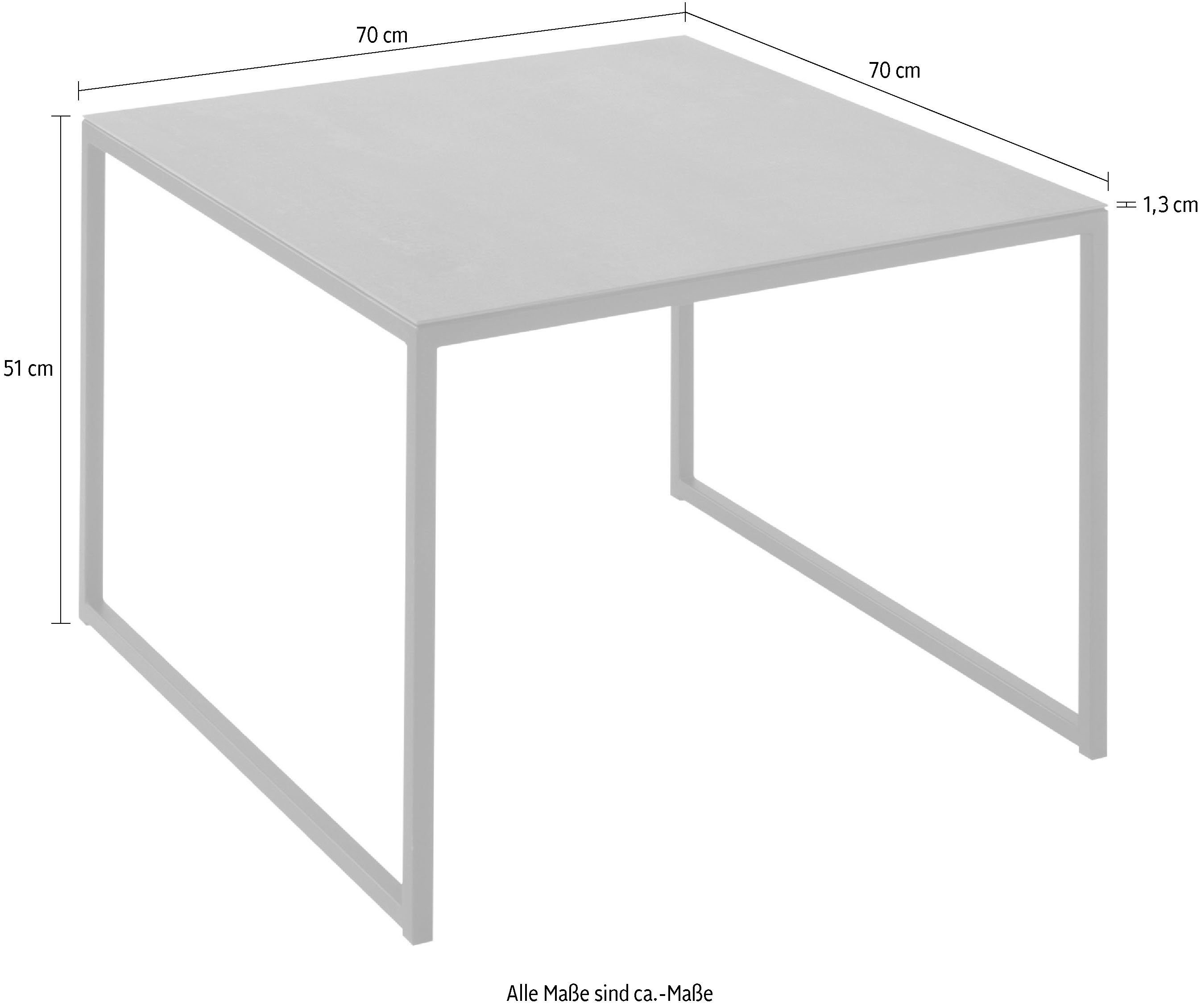 Henke Möbel Couchtisch, Tischplatte aus Keramik hochwertiger