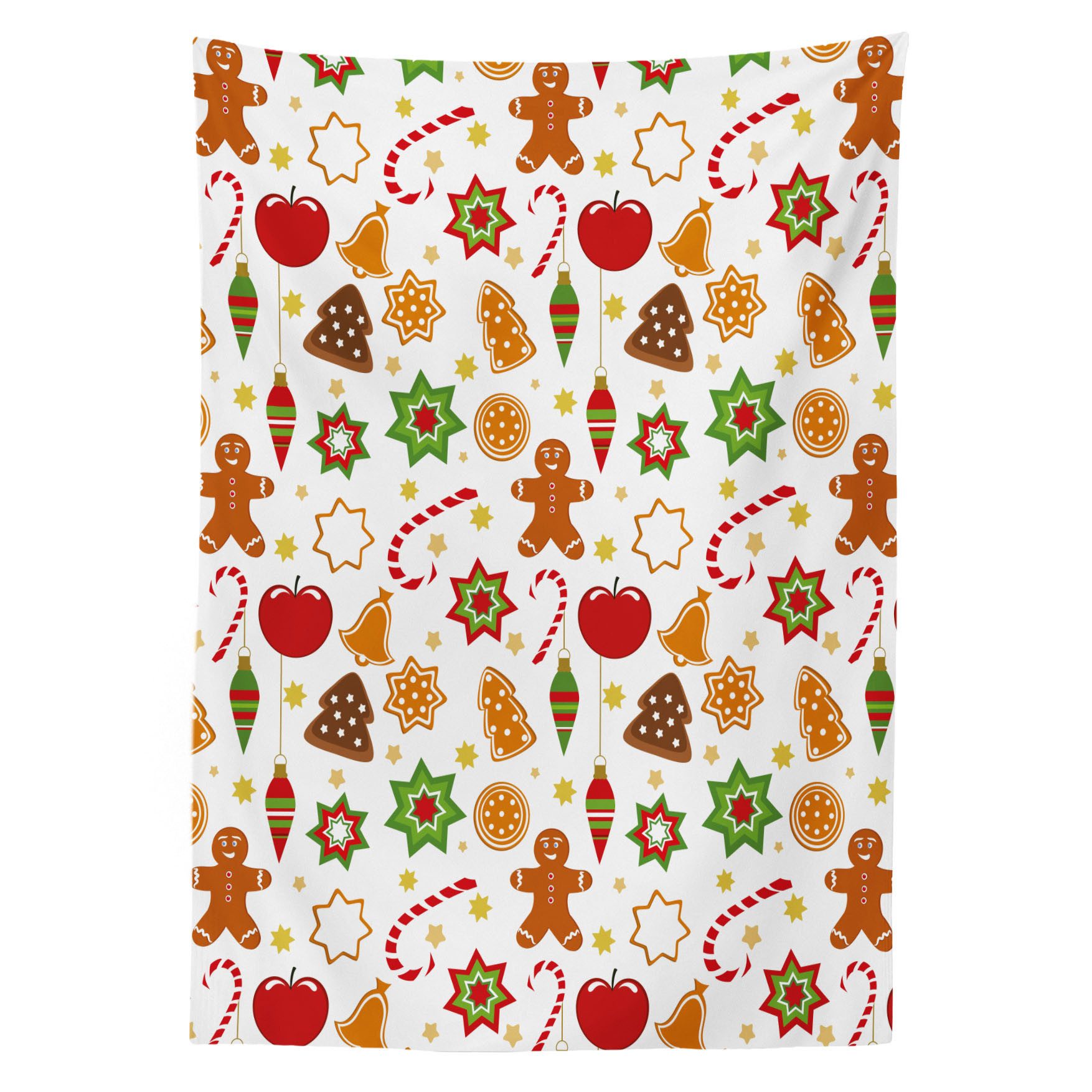 Abakuhaus Tischdecke Farbfest Waschbar Für den Außen Bereich geeignet Klare Farben, Lebkuchenmann Weihnachten Graphic