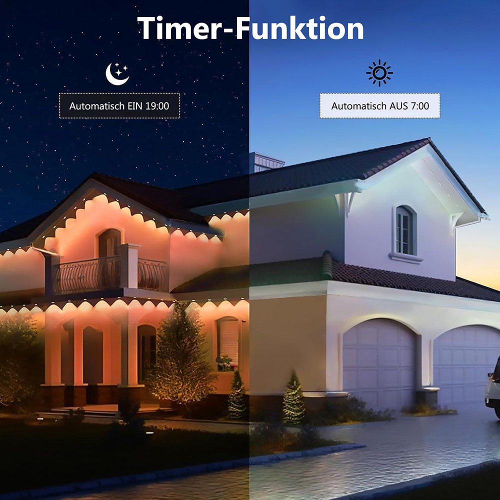 MUPOO LED-Streifen Smart TV hintergrundbeleuchtung 15/30/45 m RGB, Fernbedienung, WLAN-Funksteuerung, Alexa & Google, Musik synch