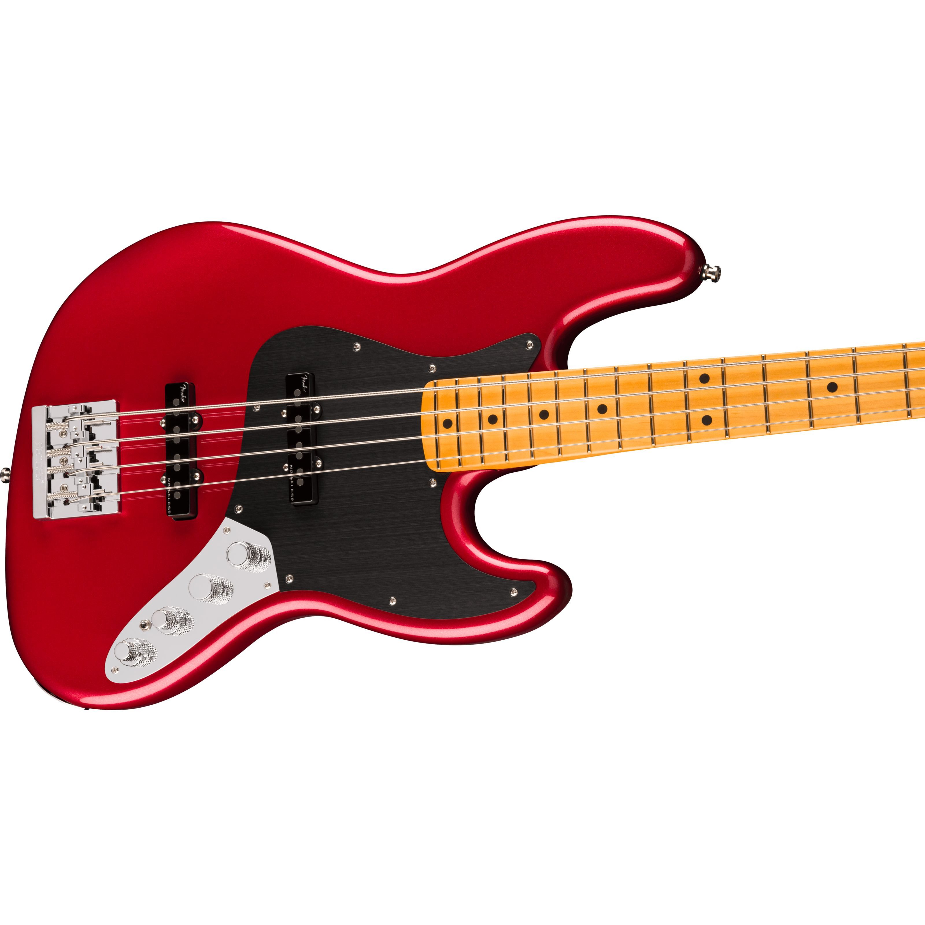 Fender E-Bass, E-Bässe, 4-Saiter E-Bässe, American Ultra II Jazz Bass MN Sinister Red - E-Bass