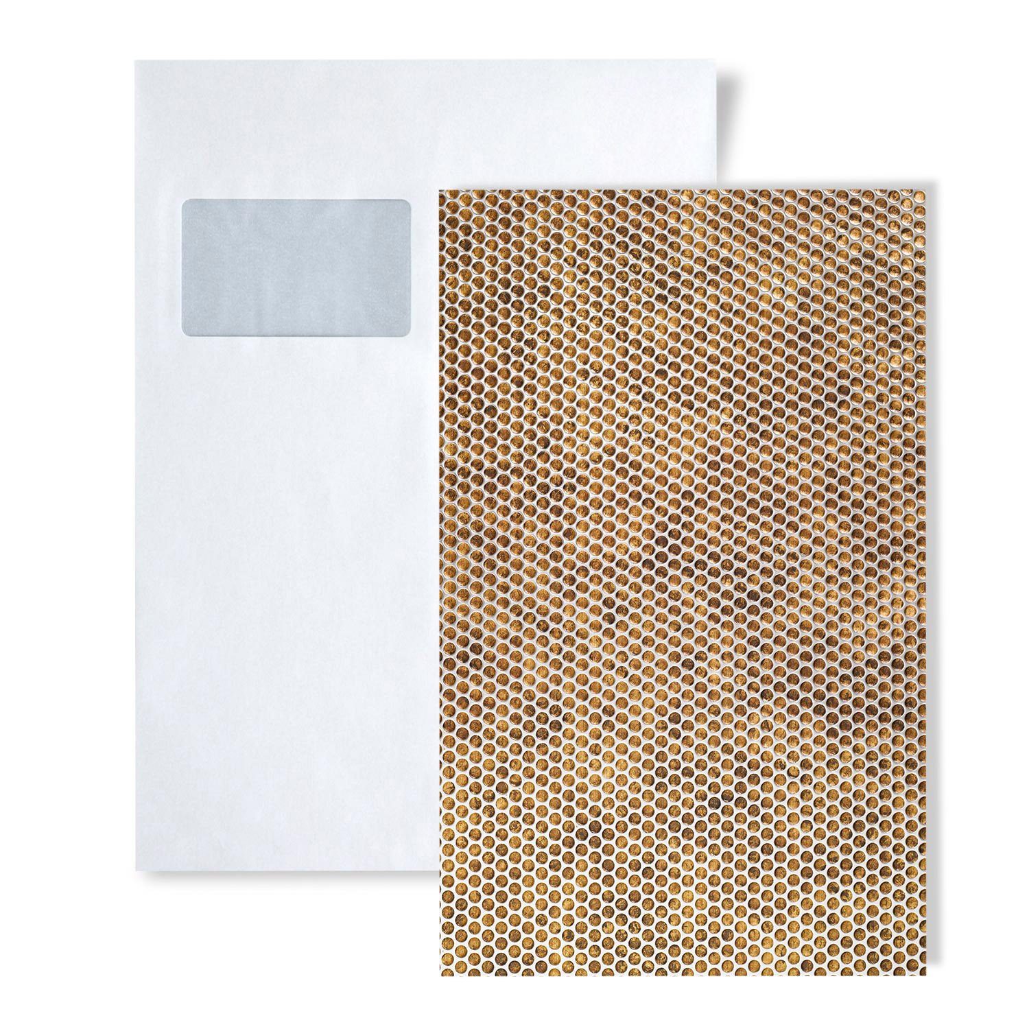 Wallface Wandpaneel 1 MUSTERSTÜCK S-17241 DIN A5 Wandpaneel Muster, BxL: 15x20 cm, (1 MUSTERSTÜCK, Produktmuster, 1-tlg., Muster des Wandpaneels) braun, kupferbraun, silber