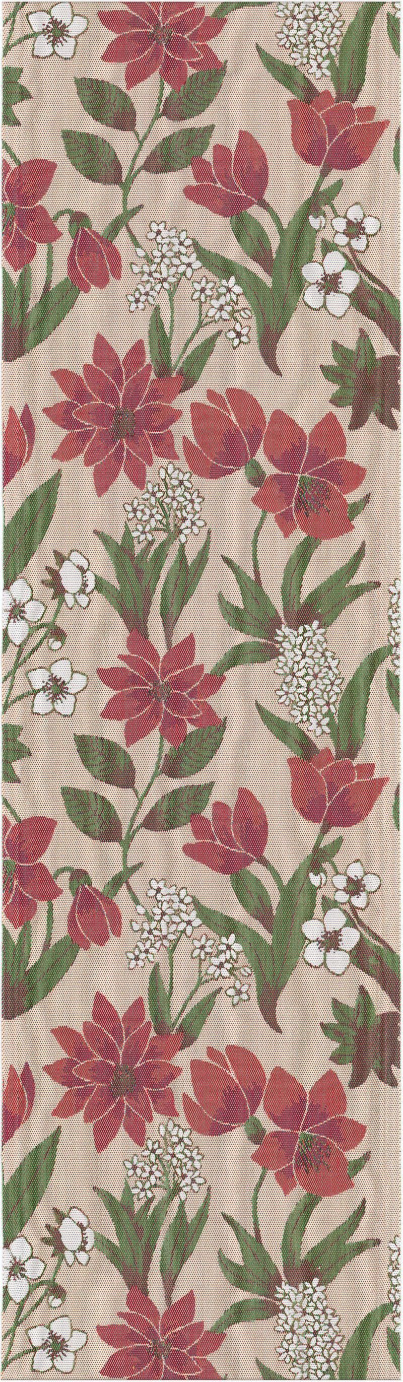 EKELUND MASTER WEAVERS 1692 Tischläufer Tischläufer Hanna rot 35x120 cm, Pixel gewebt (6-farbig)