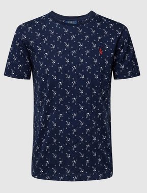 Ralph Lauren T-Shirt Polo Ralph Lauren All-Over Pattern Navy T-Shirt Shirt Custom Slim Fit