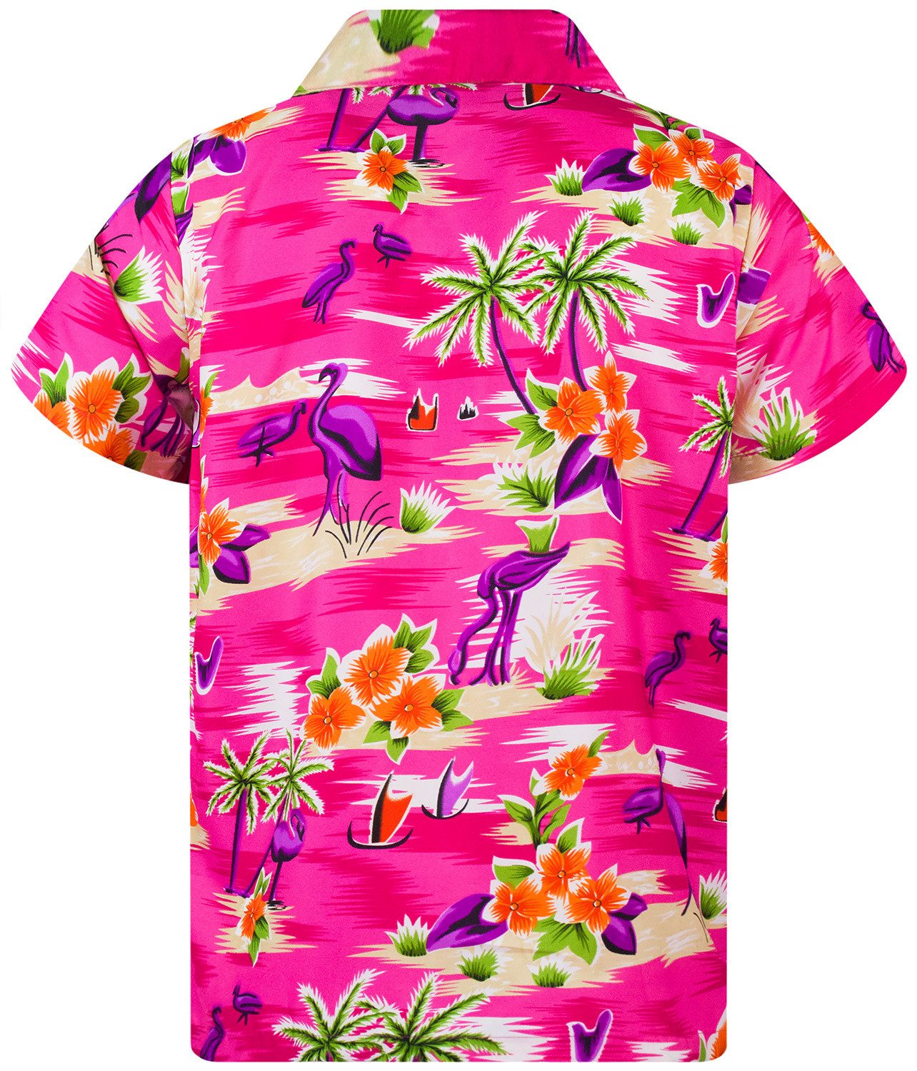 King Kameha Hawaiihemd Flamingos Funky Hawaii-Hemd Herren Kurzarm Front-Tas günstig online kaufen
