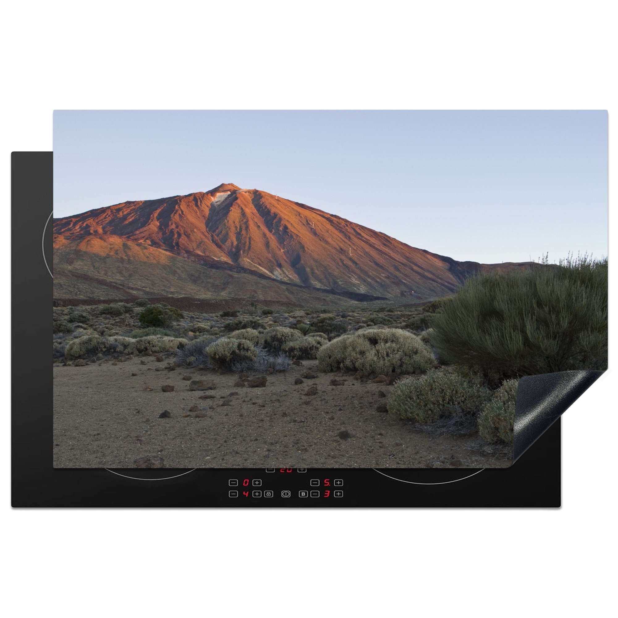 Vinyl, (1 MuchoWow für Ceranfeldabdeckung Die Teneriffa, 81x52 auf Landschaft vulkanische küche, cm, Schutz tlg), Teide-Nationalpark im Herdblende-/Abdeckplatte Induktionskochfeld die