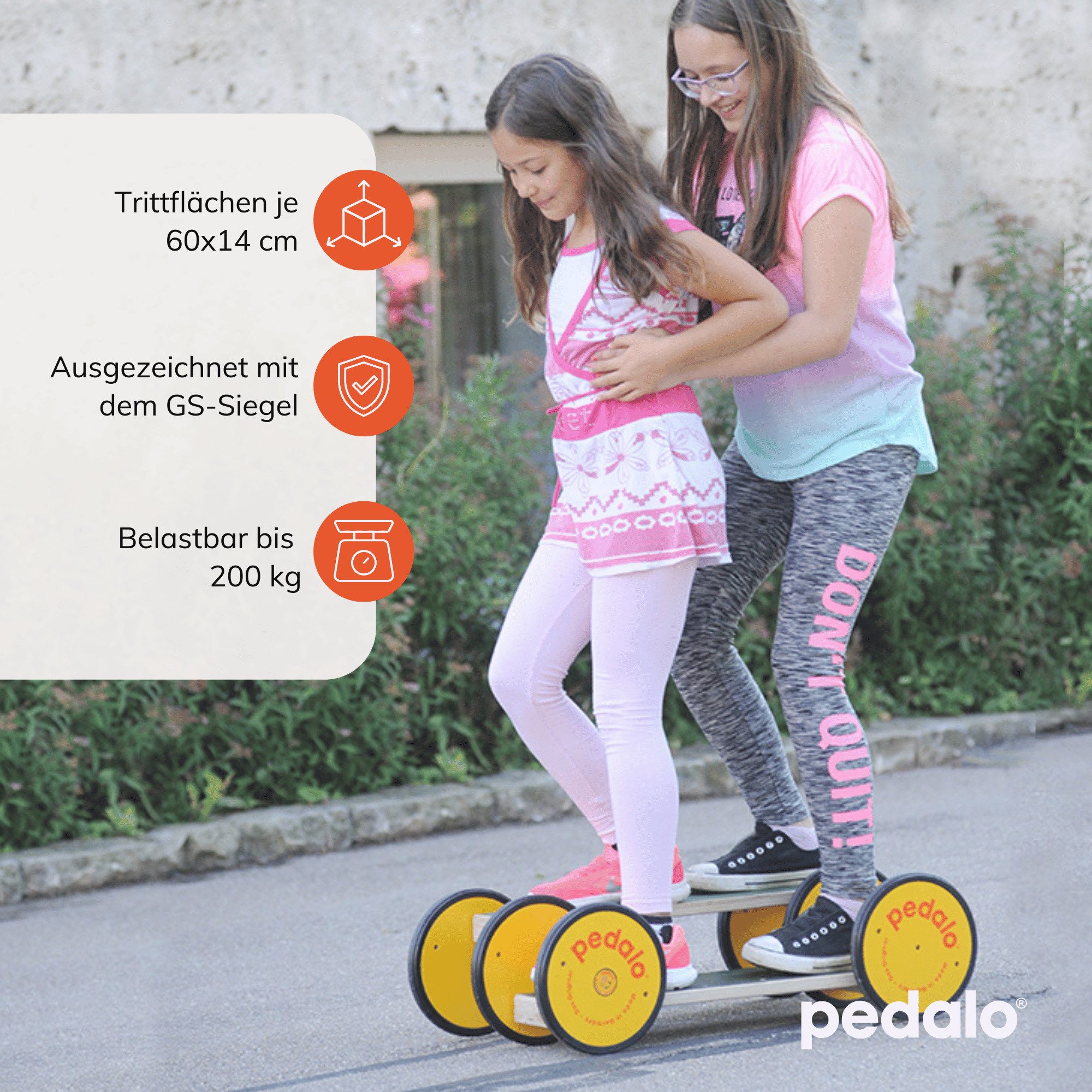 pedalo® Gleichgewichtstrainer Combi I Doppel-Pedalo I Das Original (Pedalo Family), Geprüftes Spielgerät, 200kg belastbar