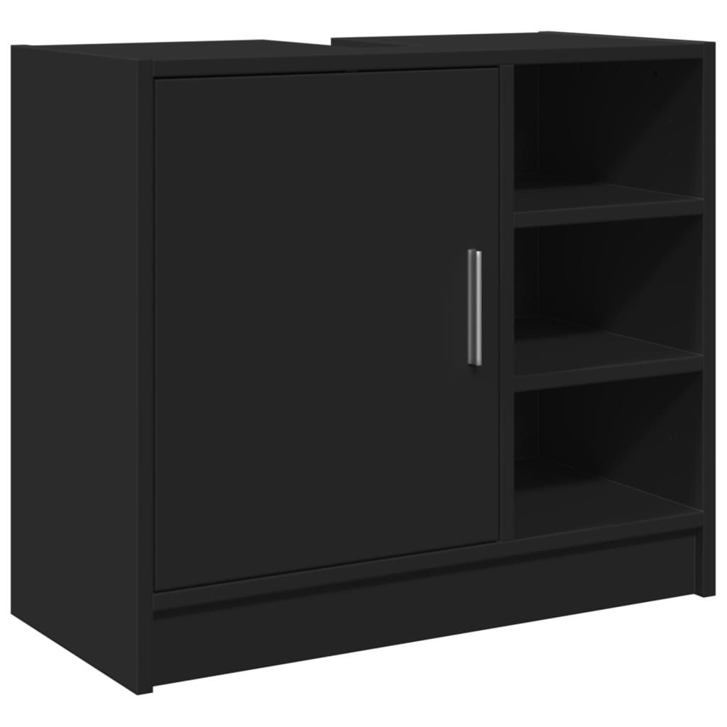 vidaXL Schrankmodule Waschbeckenunterschrank Schwarz 63x29x55 cm günstig online kaufen