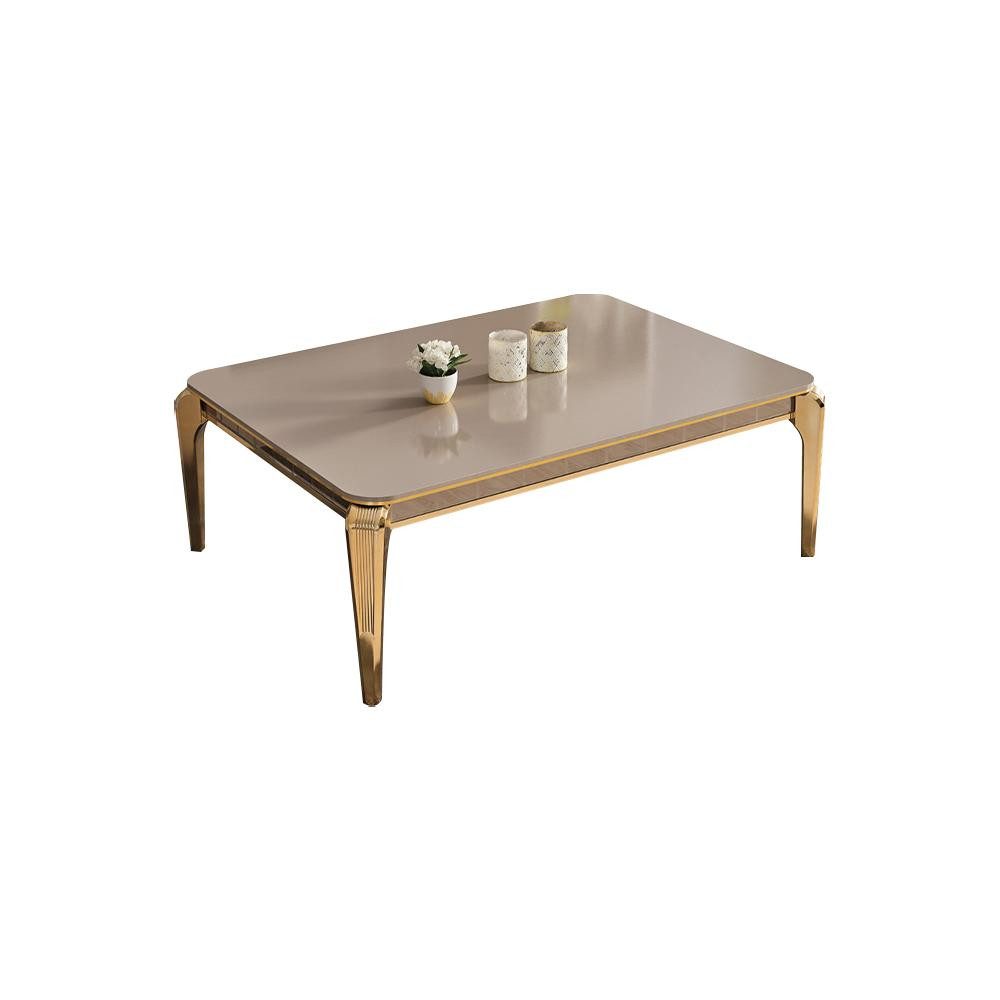 Xlmoebel Couchtisch Goldener Wohnzimmertisch Couchtisch Beistelltisch Sofatisch in Gold (Couchttisch), Hergestellt in Europa