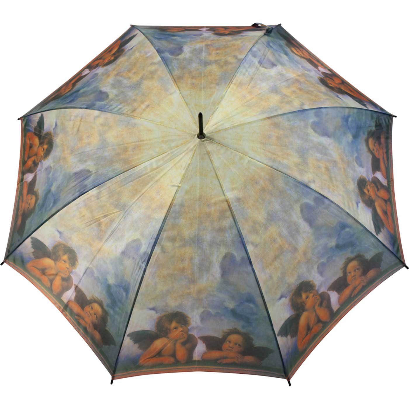 Motiv großer Damen, HAPPY mit für Engel RAIN Langregenschirm Regenschirm Raffael Künstlermotiv