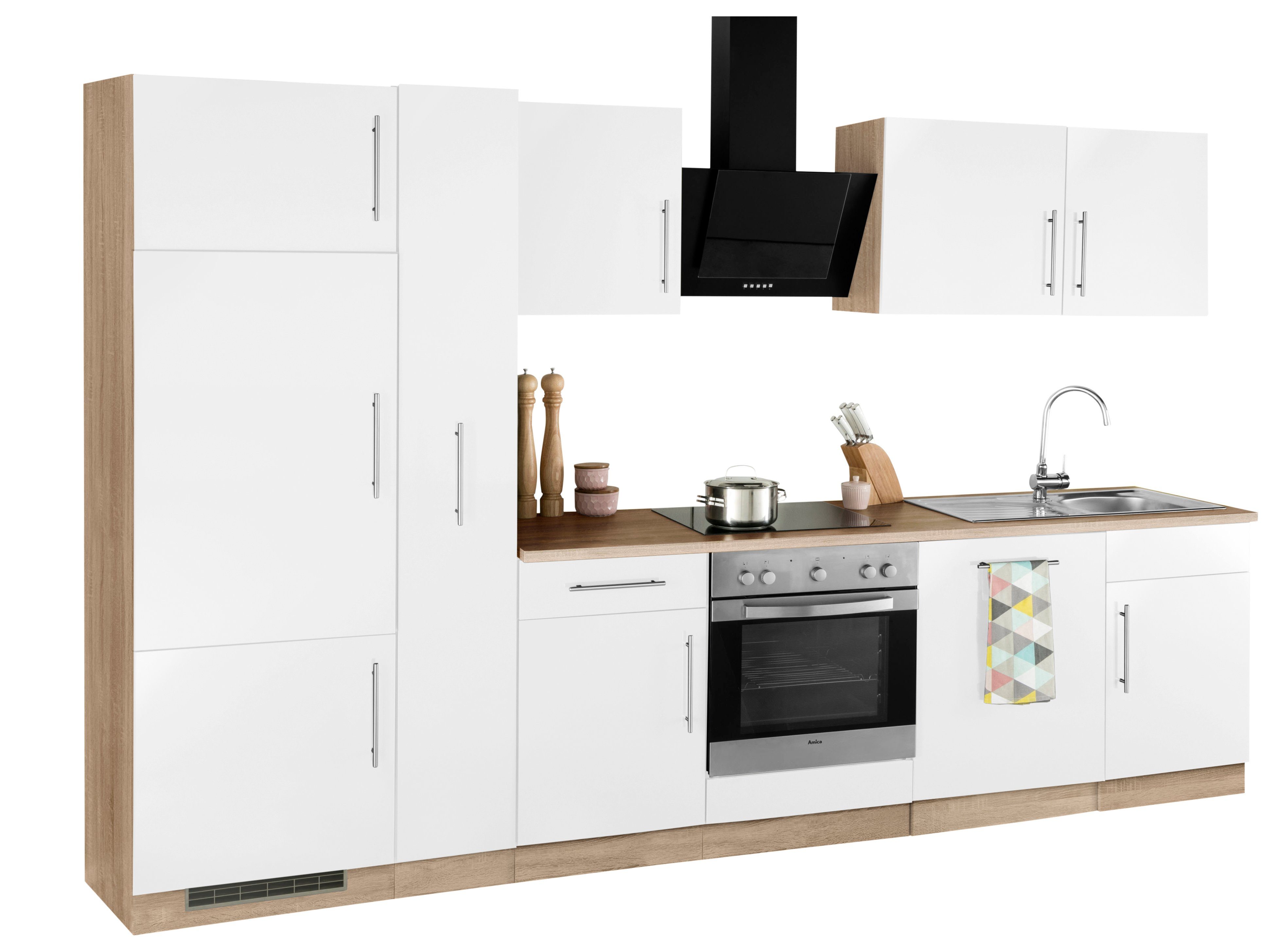 wiho Küchen Küchenzeile Cali, ohne E-Geräte, Breite 310 cm, Wahlweise mit  Aufbauservice