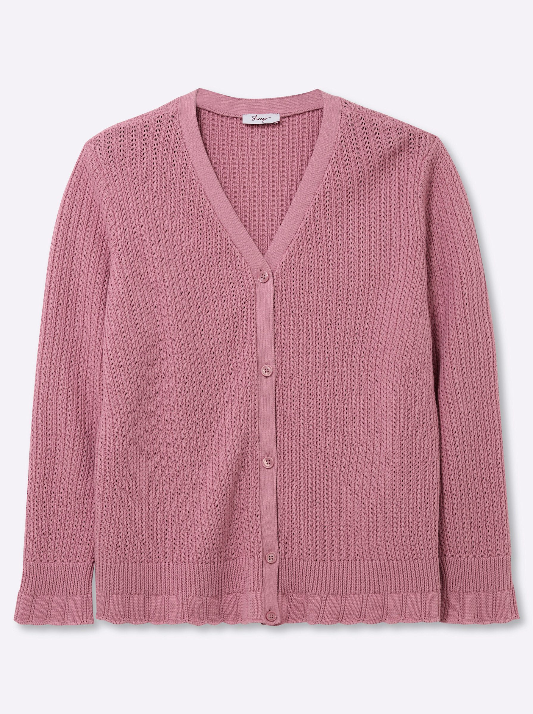 Strickjacke Strickjacke Langarm Ajour