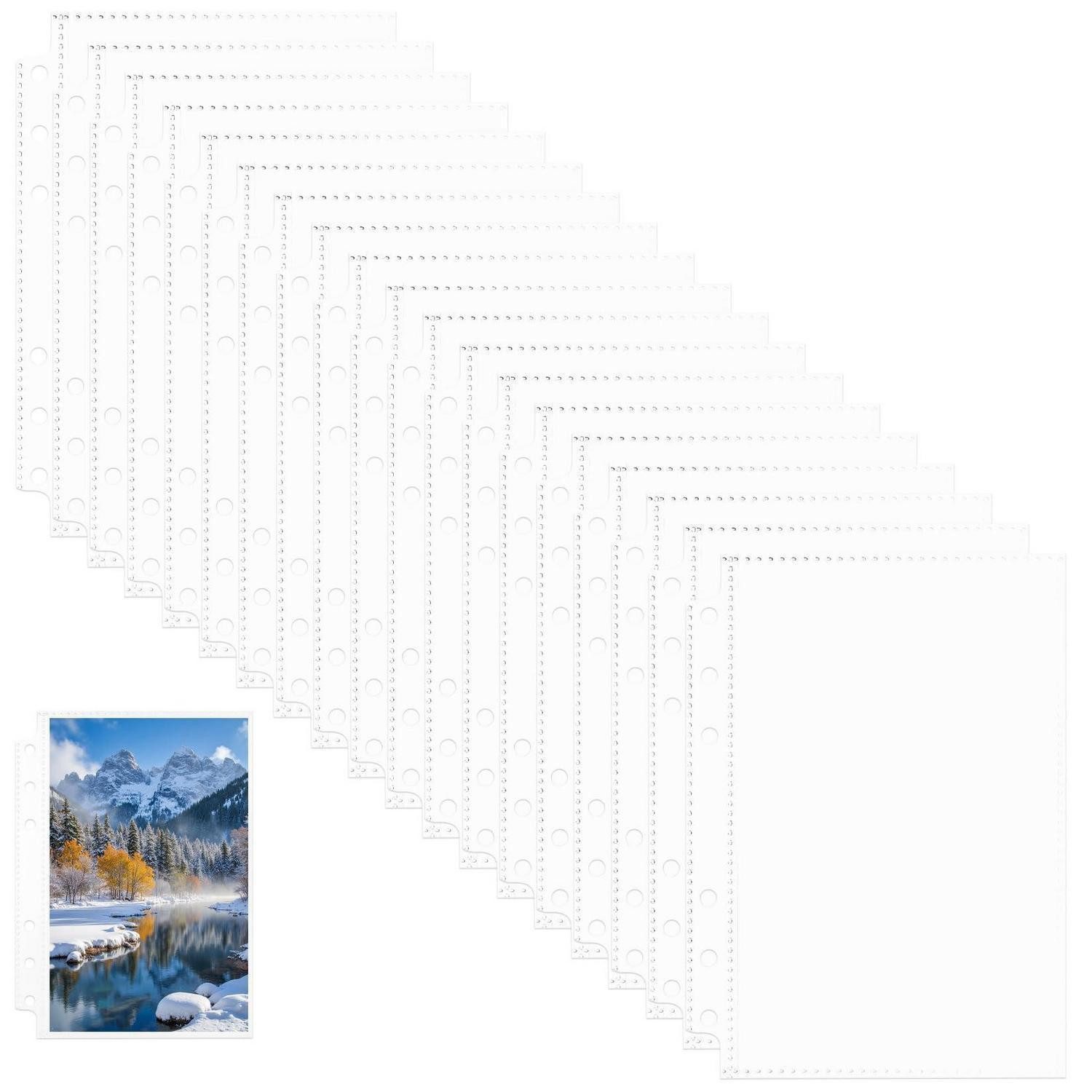 LuxusKollektion Ringbuchmappe A6 Binder Pockets 50 Stück (50-St)