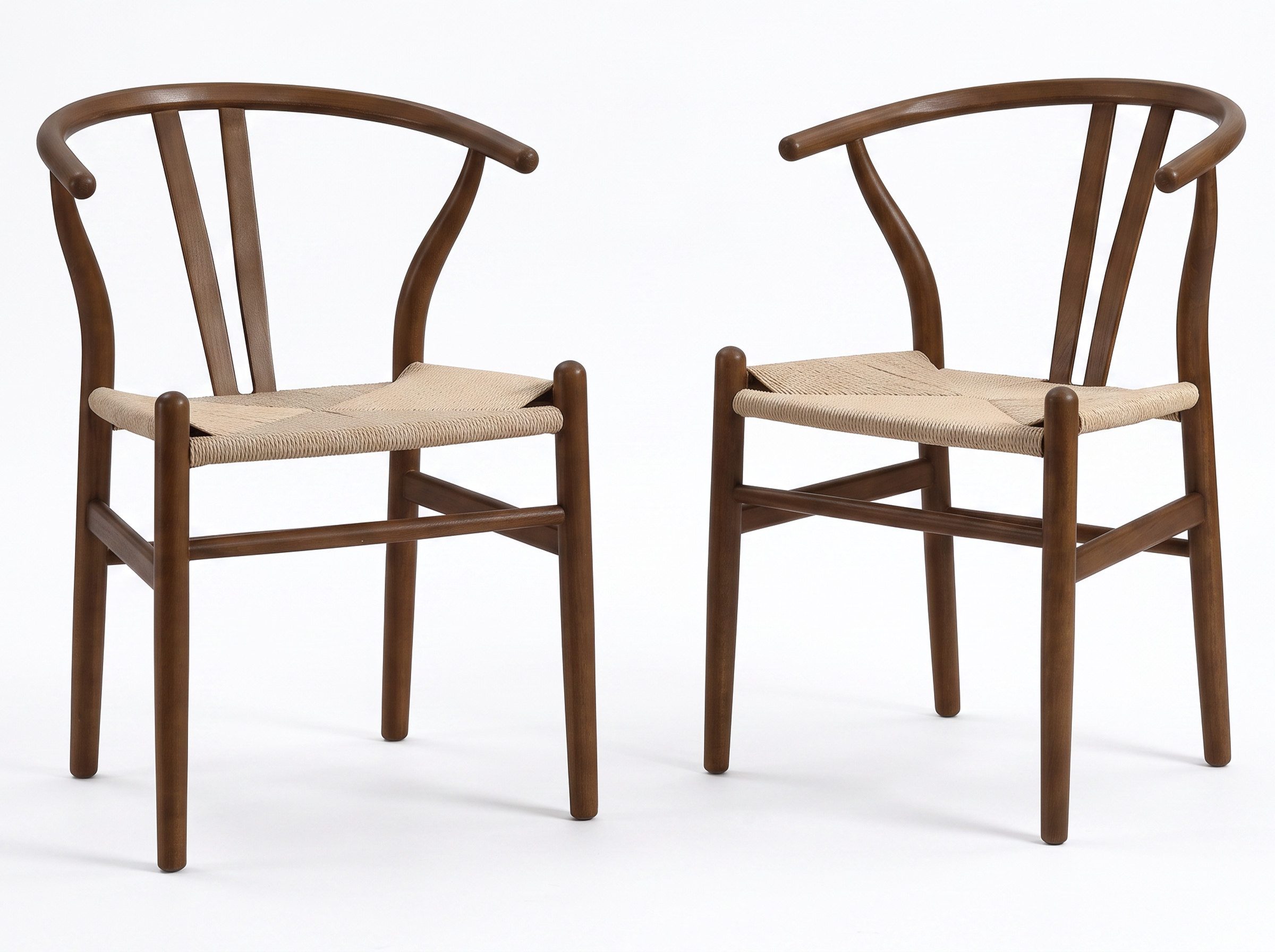 LIVIHOME Esszimmerstuhl Massivholz Valora (Set, 2 St), FSC® Armlehnstuhl Massivholz Esche mit Papierseil, Vormontiert