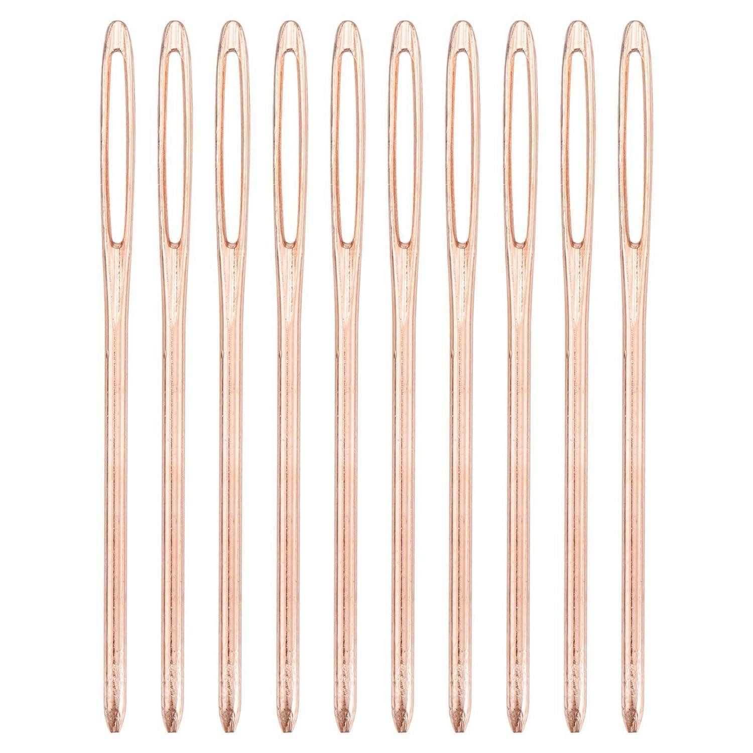 LuxusKollektion Big-Eye-Nadeln Nähnadeln Großes Öhr 60mm Roségold 30 Stück, 30 St.