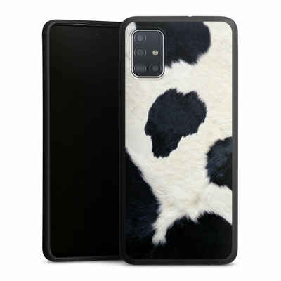 DeinDesign Handyhülle Animal-Look Animalprint Kuhfell Kuhflecken, Samsung Galaxy A51 Silikon Hülle Premium Case Handy Schutzhülle