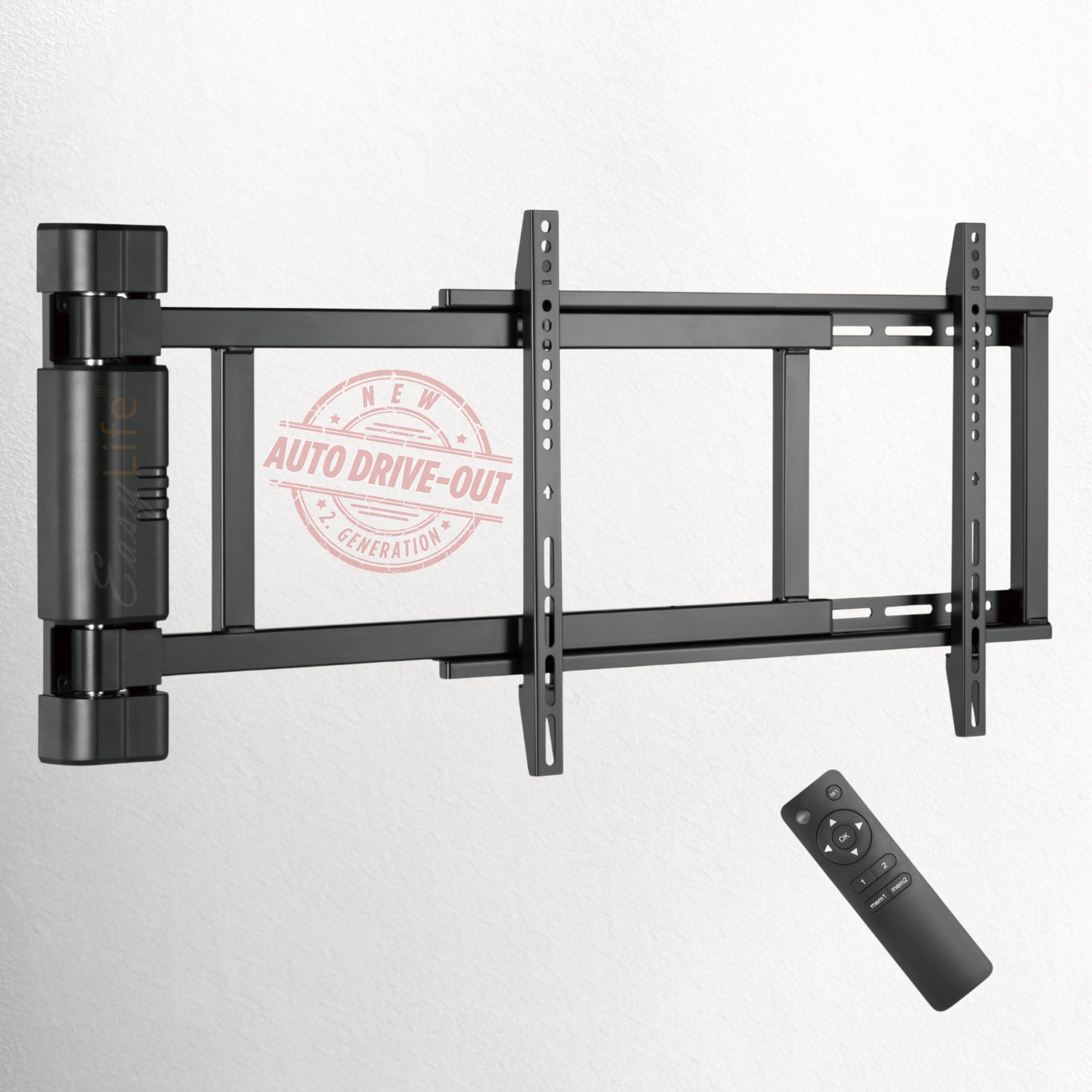 EasyLife TV-Wandhalterung EasyLife elektrische TV Wandhalterung mit Auto Drive-out, 32–75 Zoll, (bis 75 Zoll, Schwenkbar, Auto Drive-out Funktion)